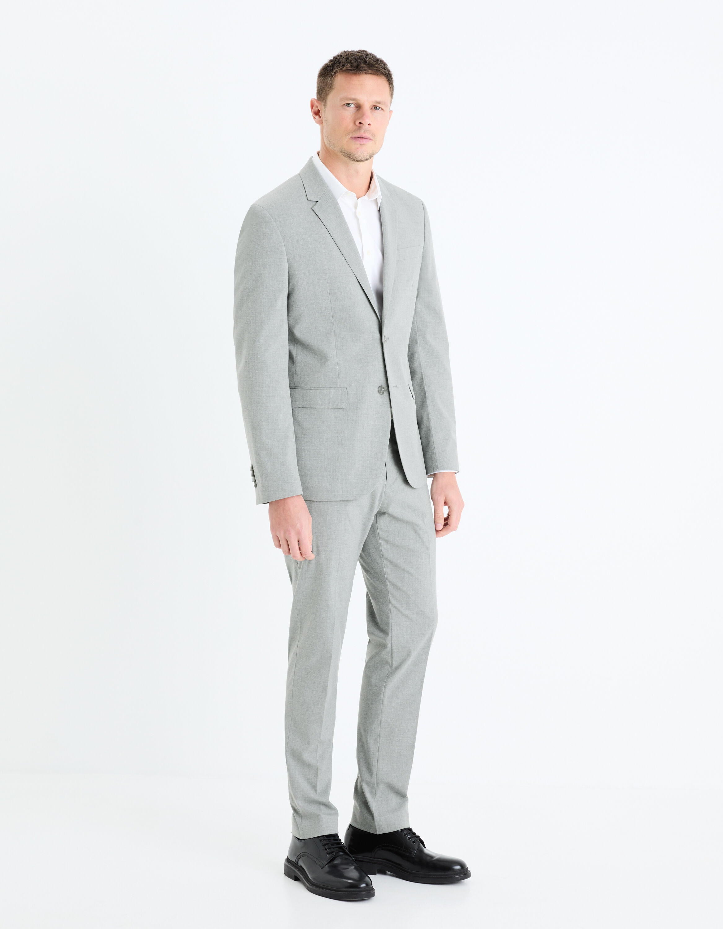 Slim Suit Jacket - Light Gray_BUAMAURY_LIGHT GREY_03