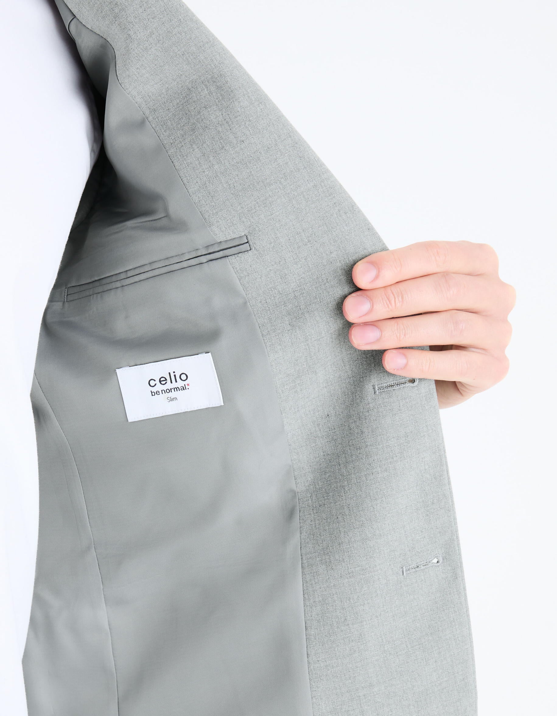 Slim Suit Jacket - Light Gray_BUAMAURY_LIGHT GREY_05