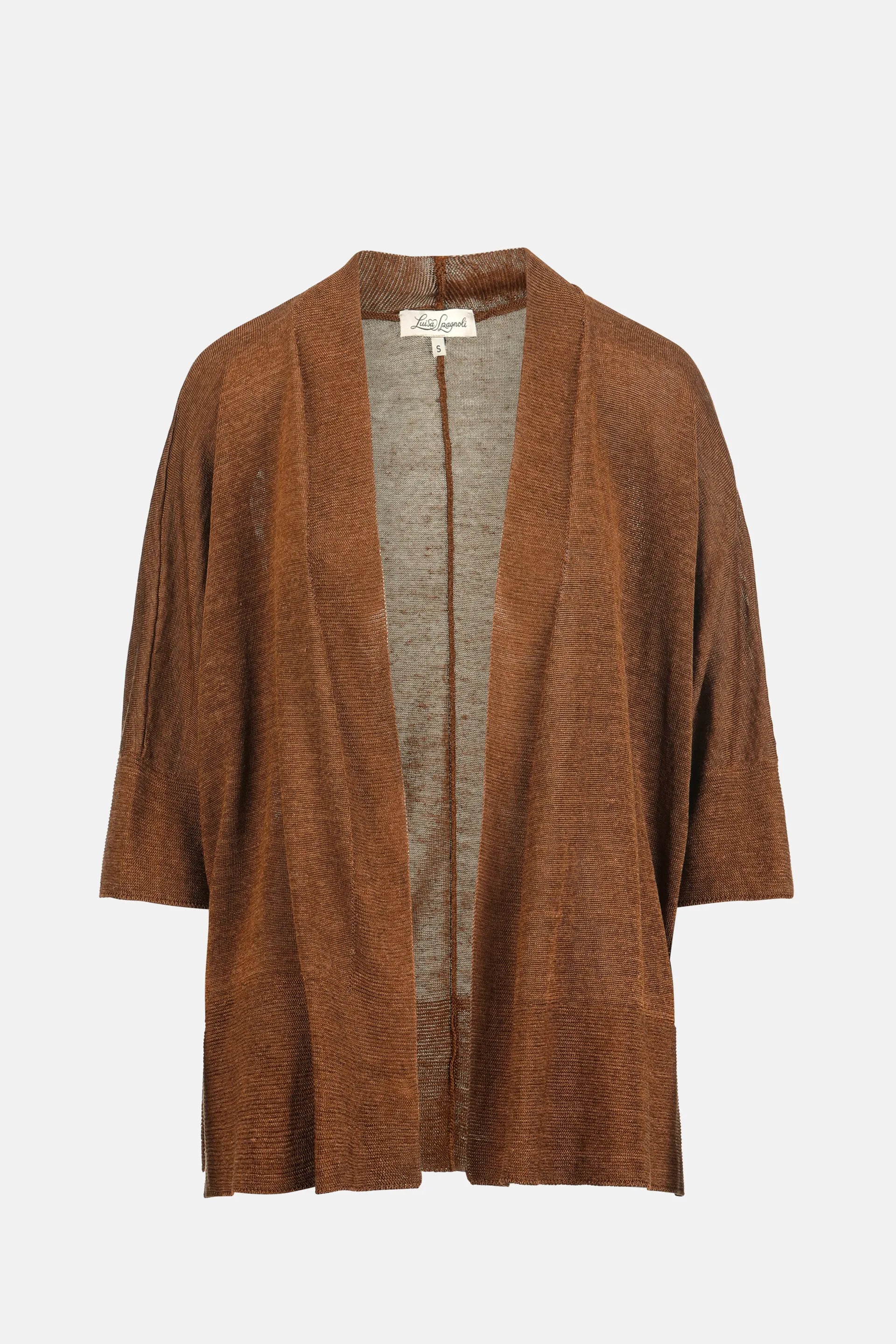 Luisa Spagnoli Tabacco Women Cammino - Long Cardigan SKU: CAMMINO_2202 Image 06