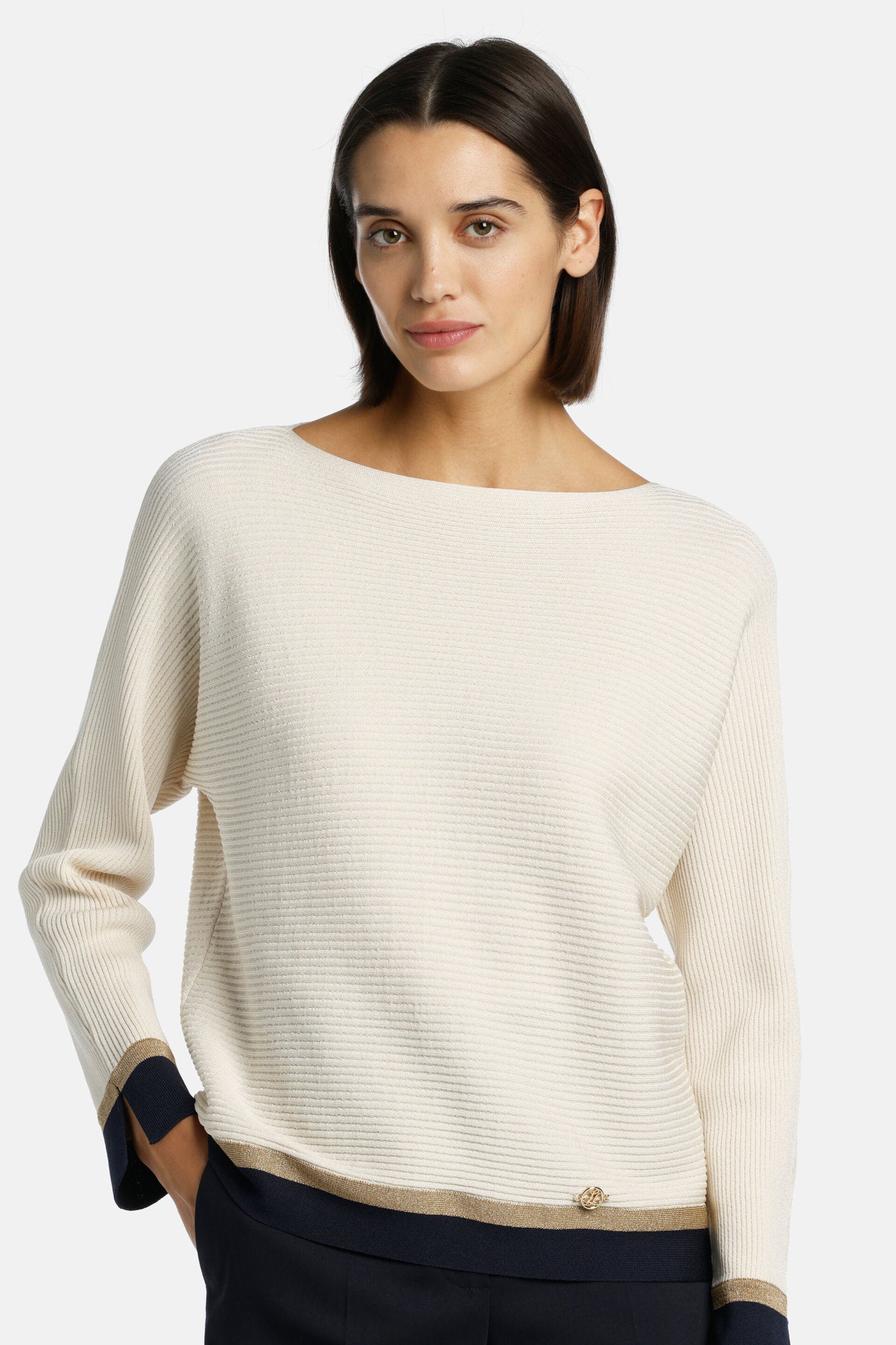 Luisa Spagnoli_Campata - Ribbed Knit Pullover_CAMPATA_0205 1245 0452_01