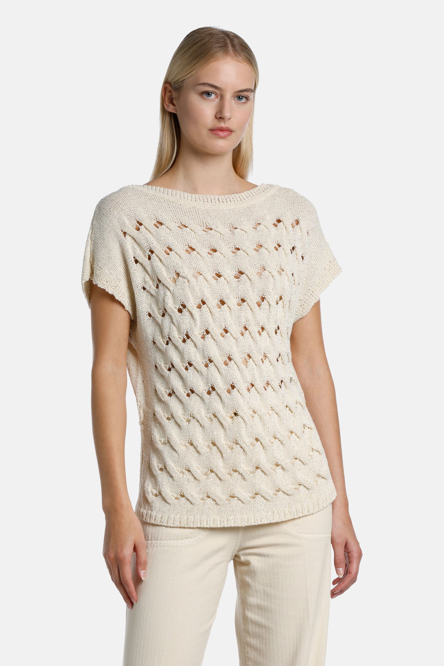 Luisa Spagnoli_Cannello - Cable Knit Pullover_CANNELLO_0203_01