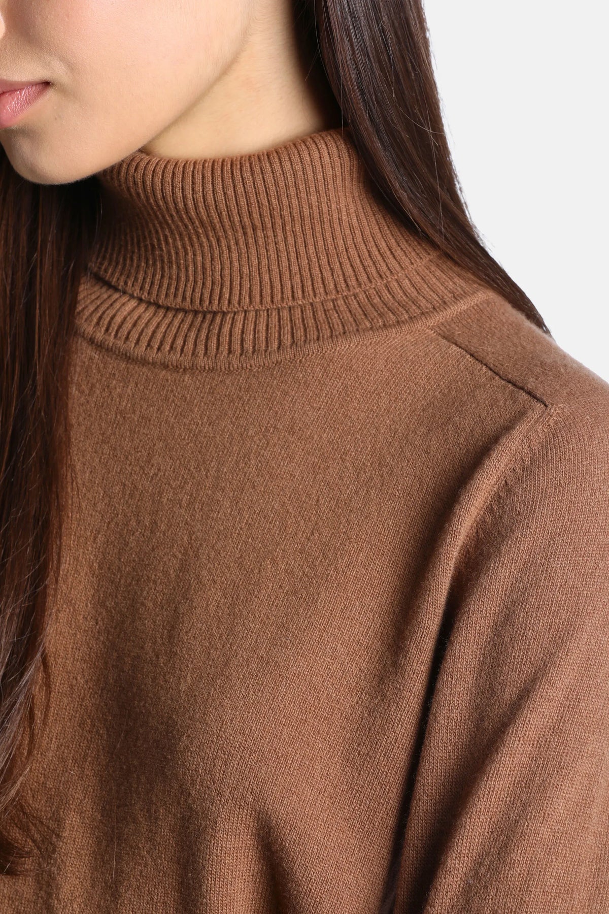 Luisa Spagnoli Cammello Women Caprese - Turtleneck Pullover SKU: CAPRESE B_2331 Image 03