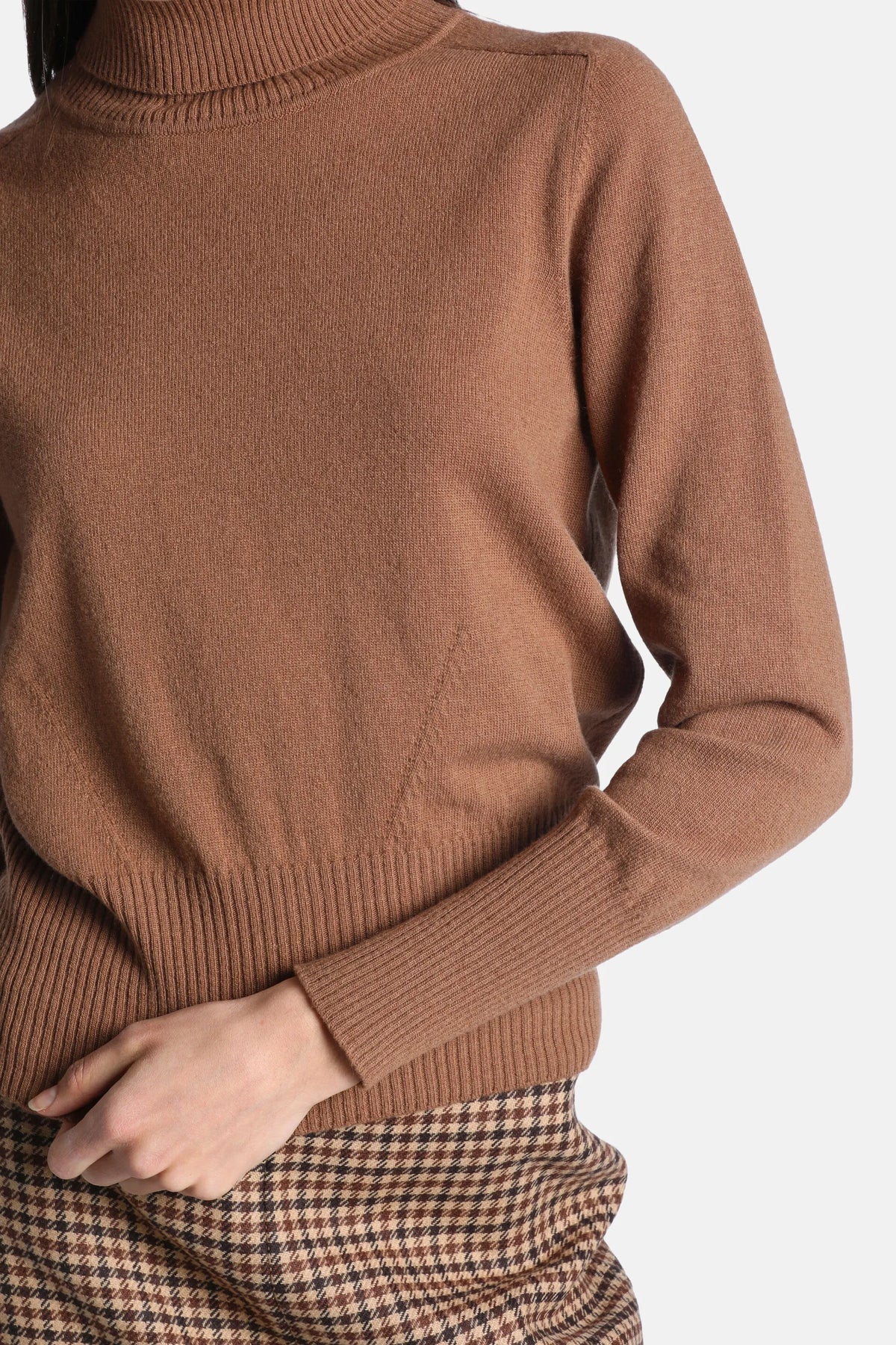 Luisa Spagnoli Cammello Women Caprese - Turtleneck Pullover SKU: CAPRESE B_2331 Image 04