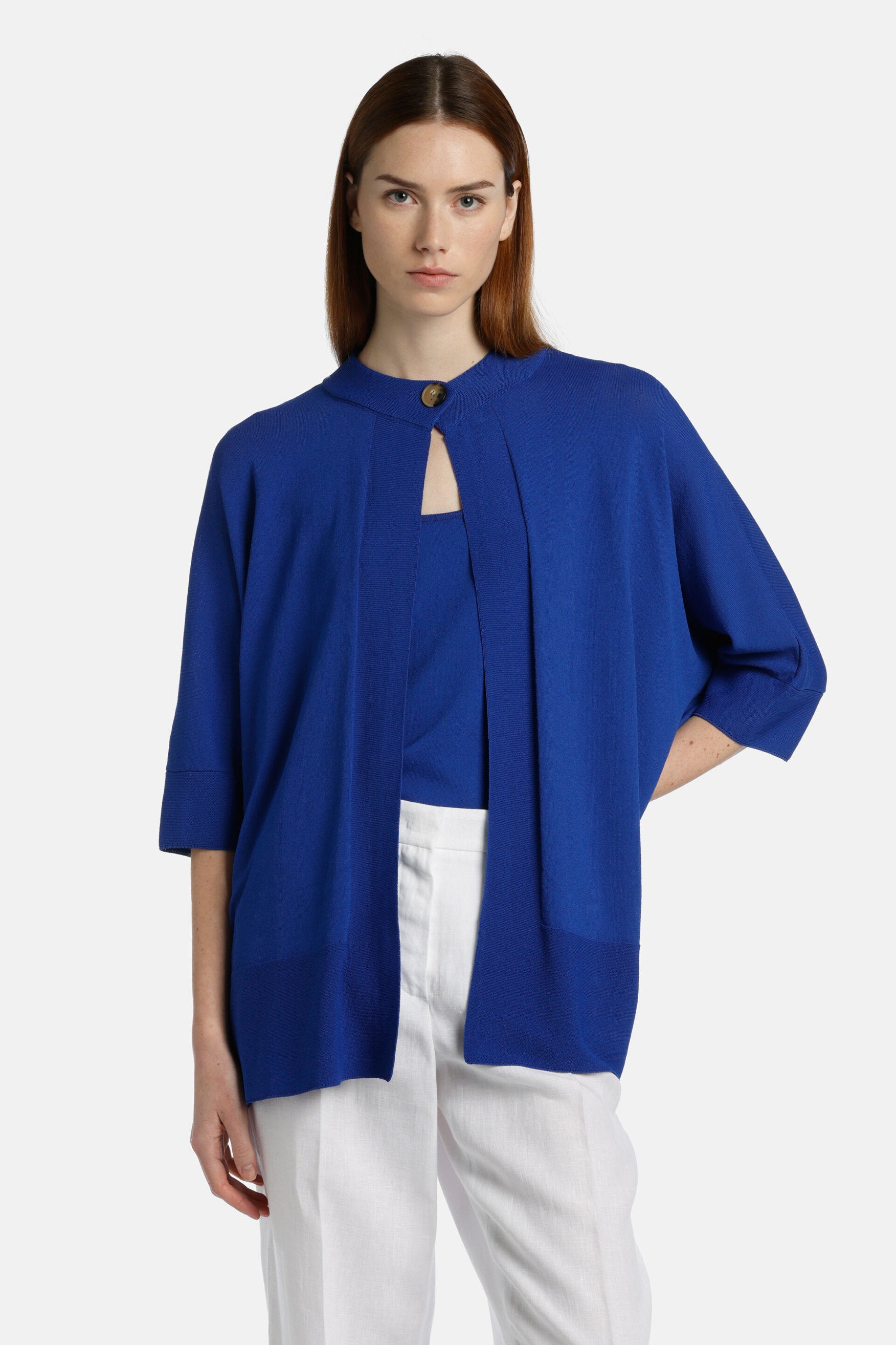 Luisa Spagnoli_Casseruola - Single-Button Cardigan_CASSERUOLA_2530_01