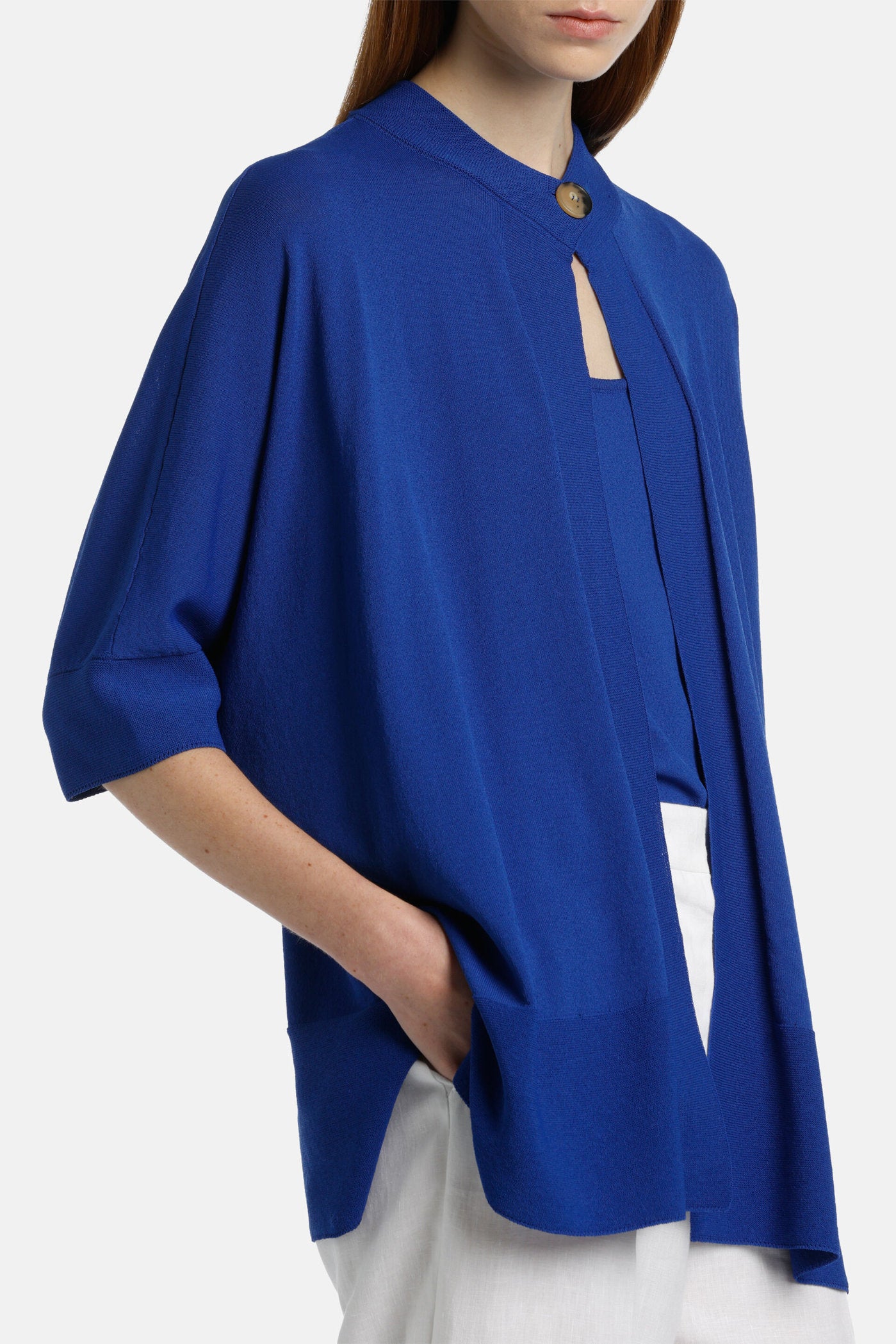 Luisa Spagnoli_Casseruola - Single-Button Cardigan_CASSERUOLA_2530_03