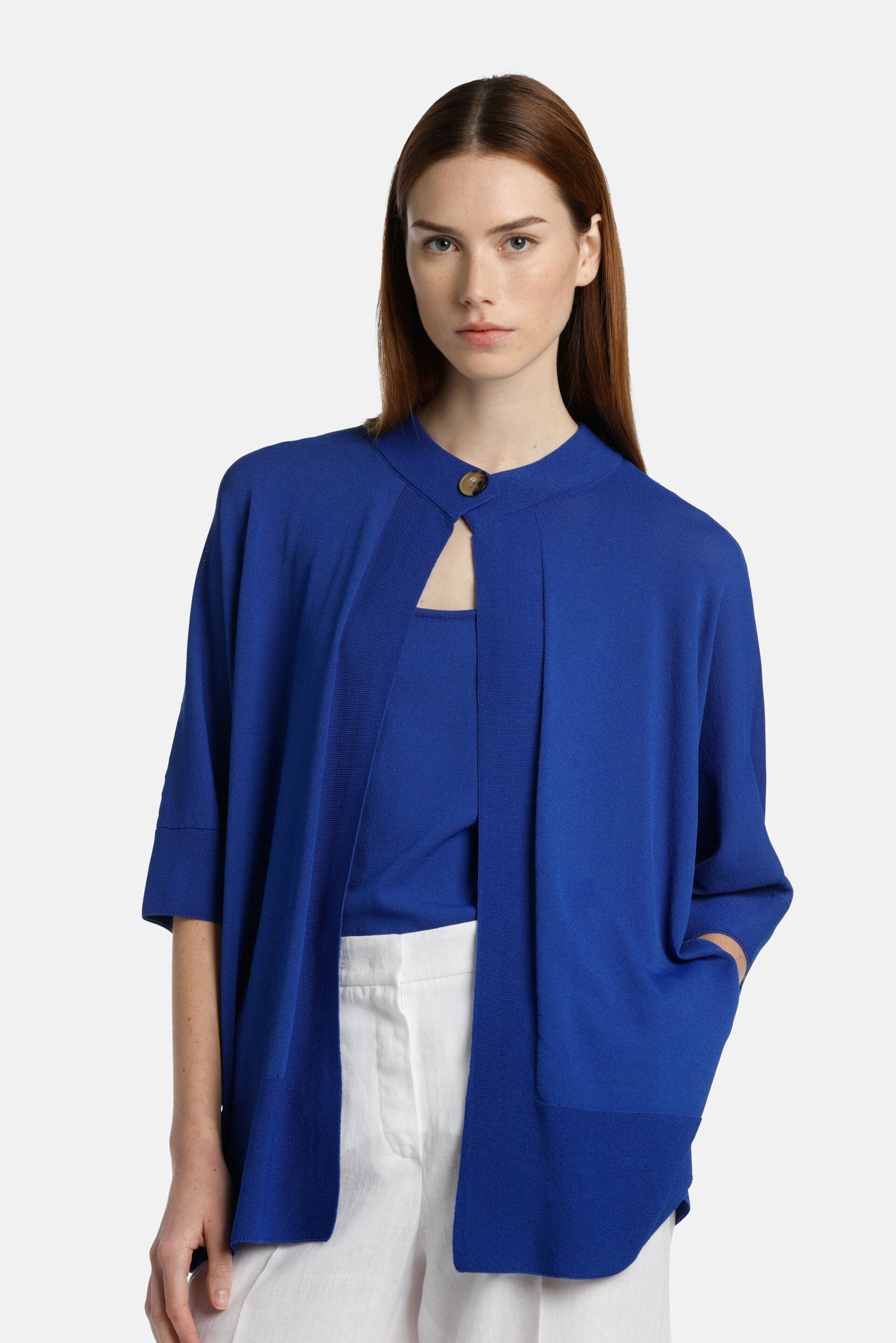 Luisa Spagnoli_Casseruola - Single-Button Cardigan_CASSERUOLA_2530_04