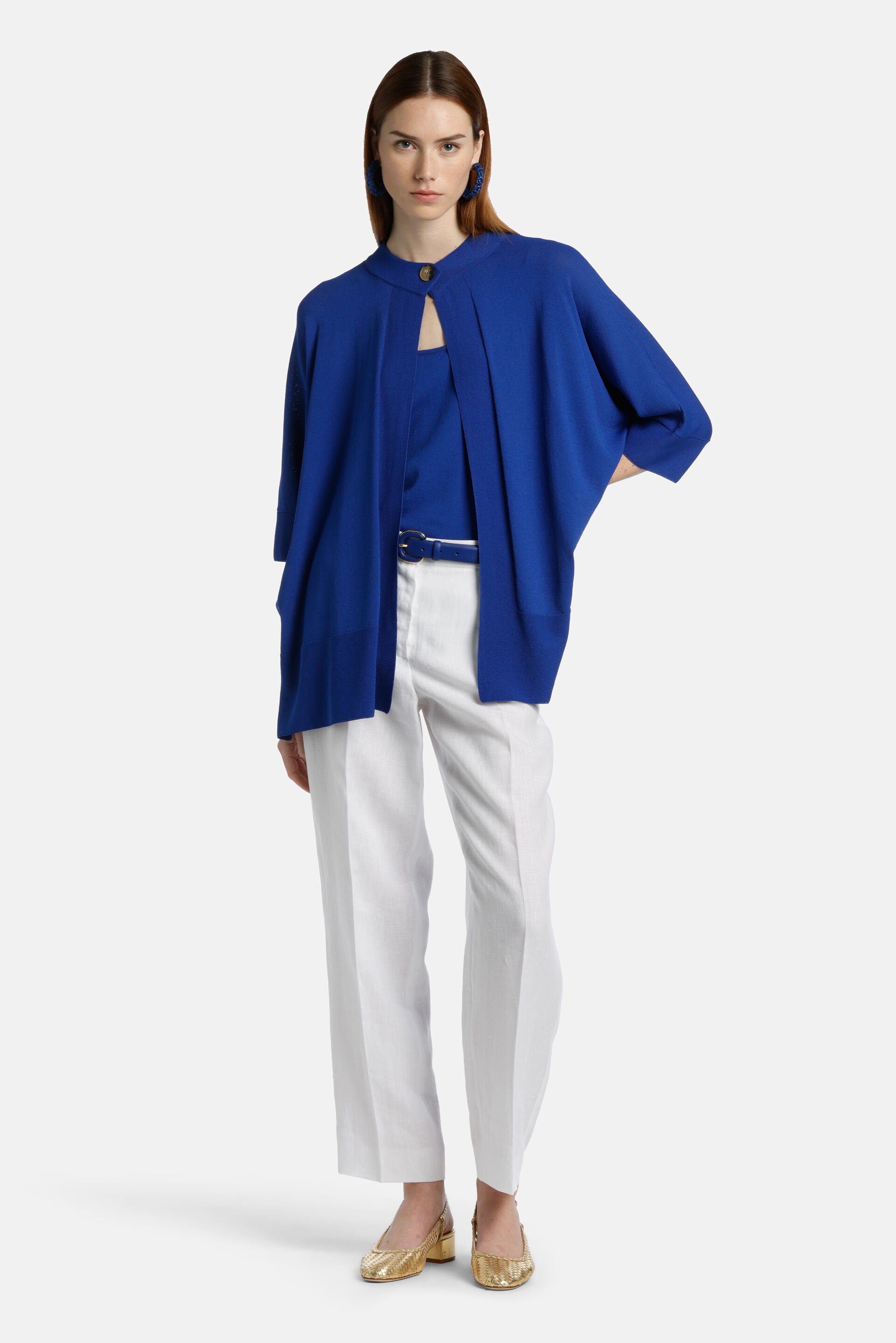 Luisa Spagnoli_Casseruola - Single-Button Cardigan_CASSERUOLA_2530_05