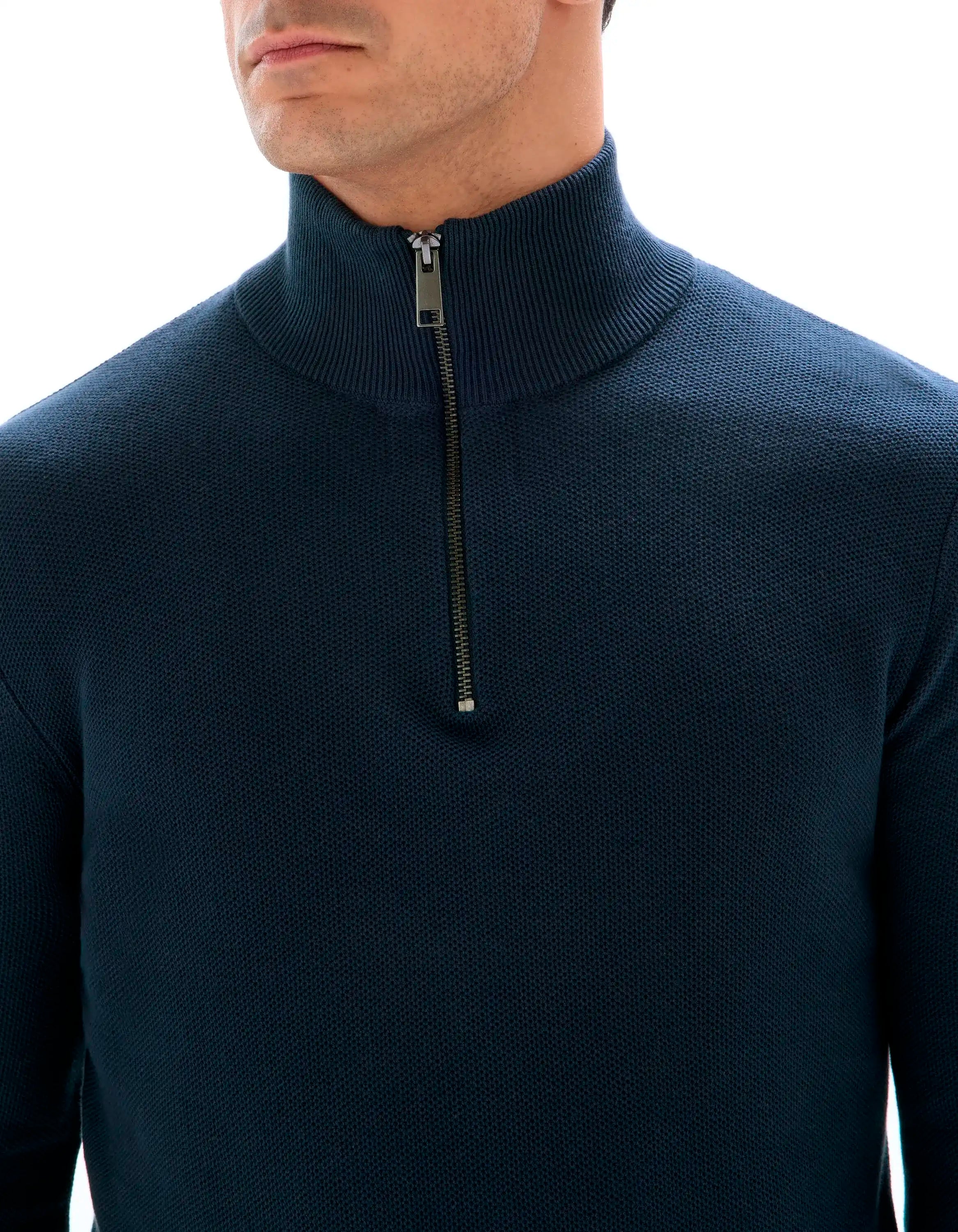 Celio_Navy_100% Cotton Crew Neck Sweater_CELIM_NAVY_04