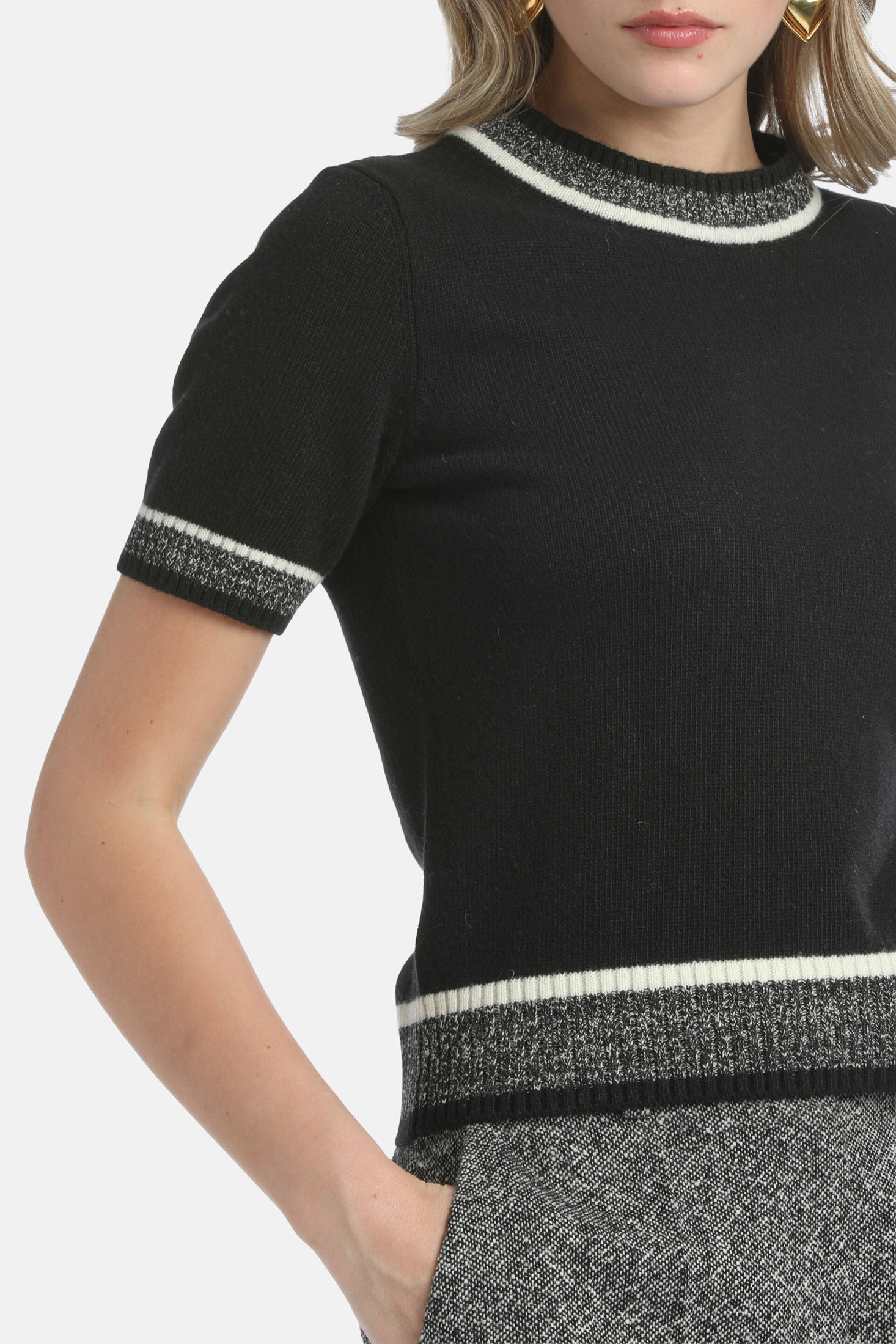 Luisa Spagnoli_Var Nero Mulin Panna_Cenerino - Knit Top_CENERINO_3038_03