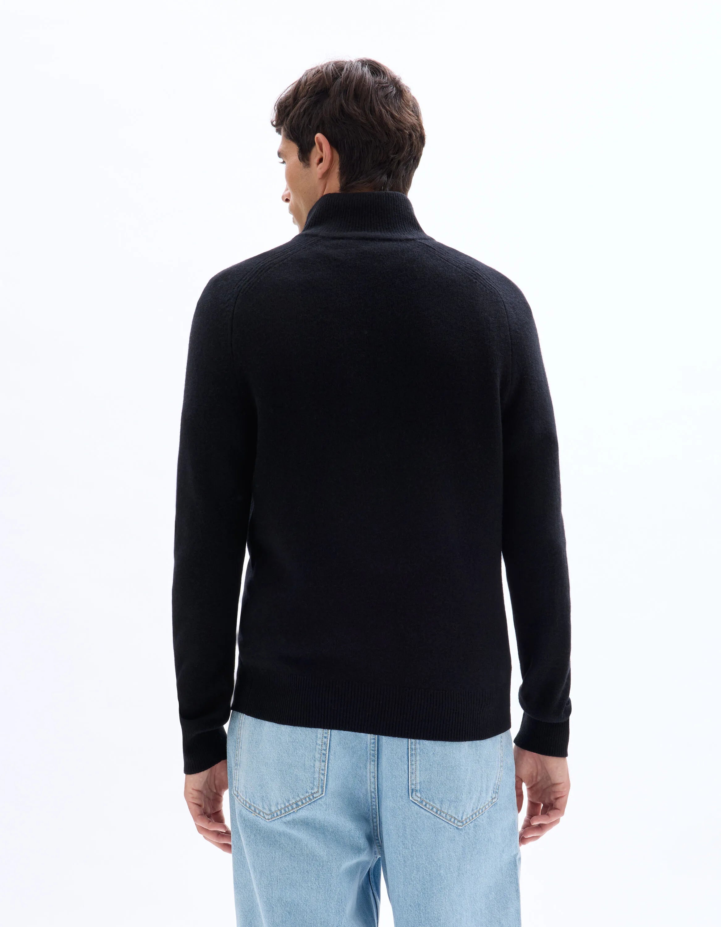 Celio_Black_100% Lambswool Zip-Neck Sweater_CEWOOLCAM_BLACK_03
