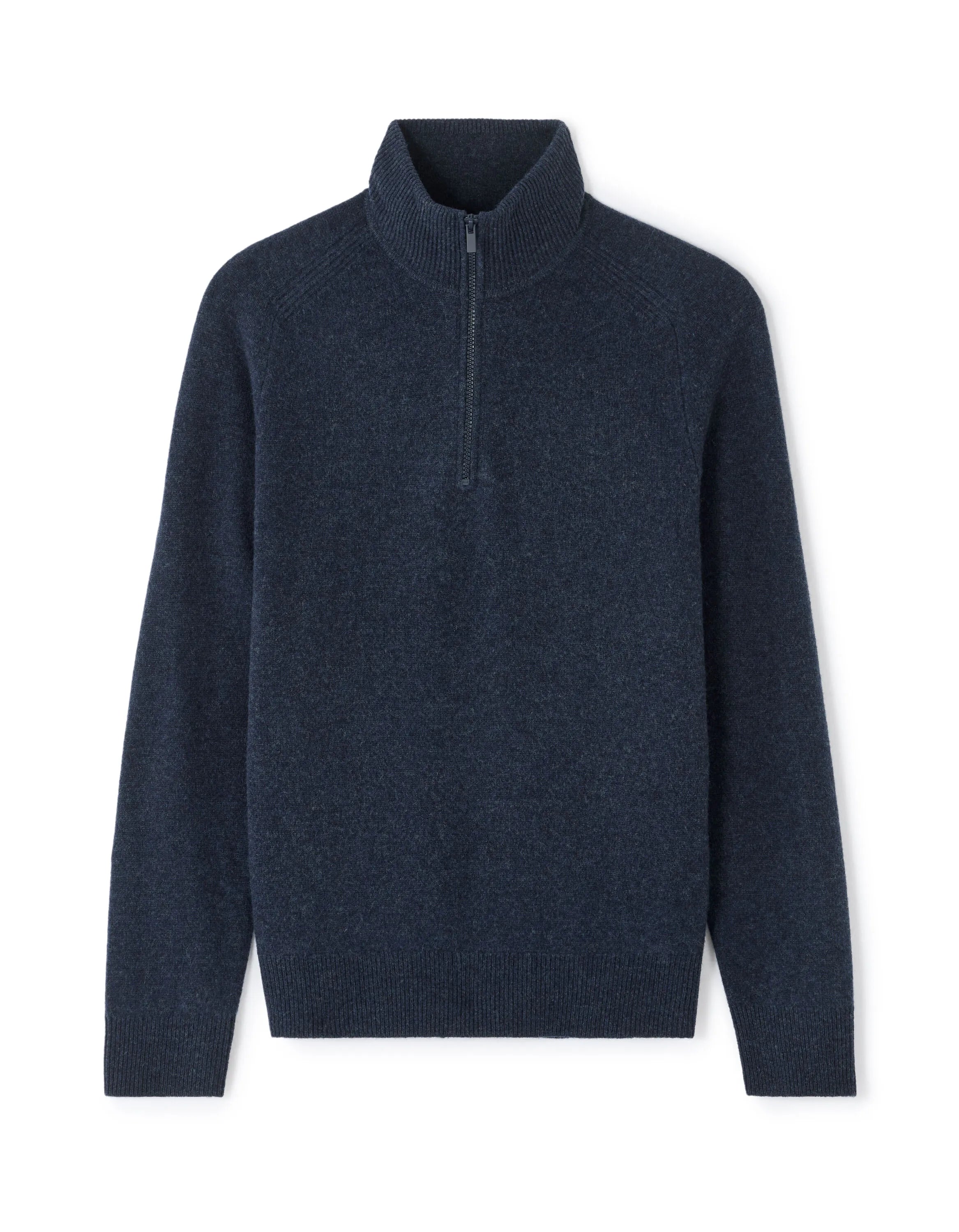 Celio_Indigo_100% Lambswool Zip-Neck Sweater_CEWOOLCAM_INDIGO_01