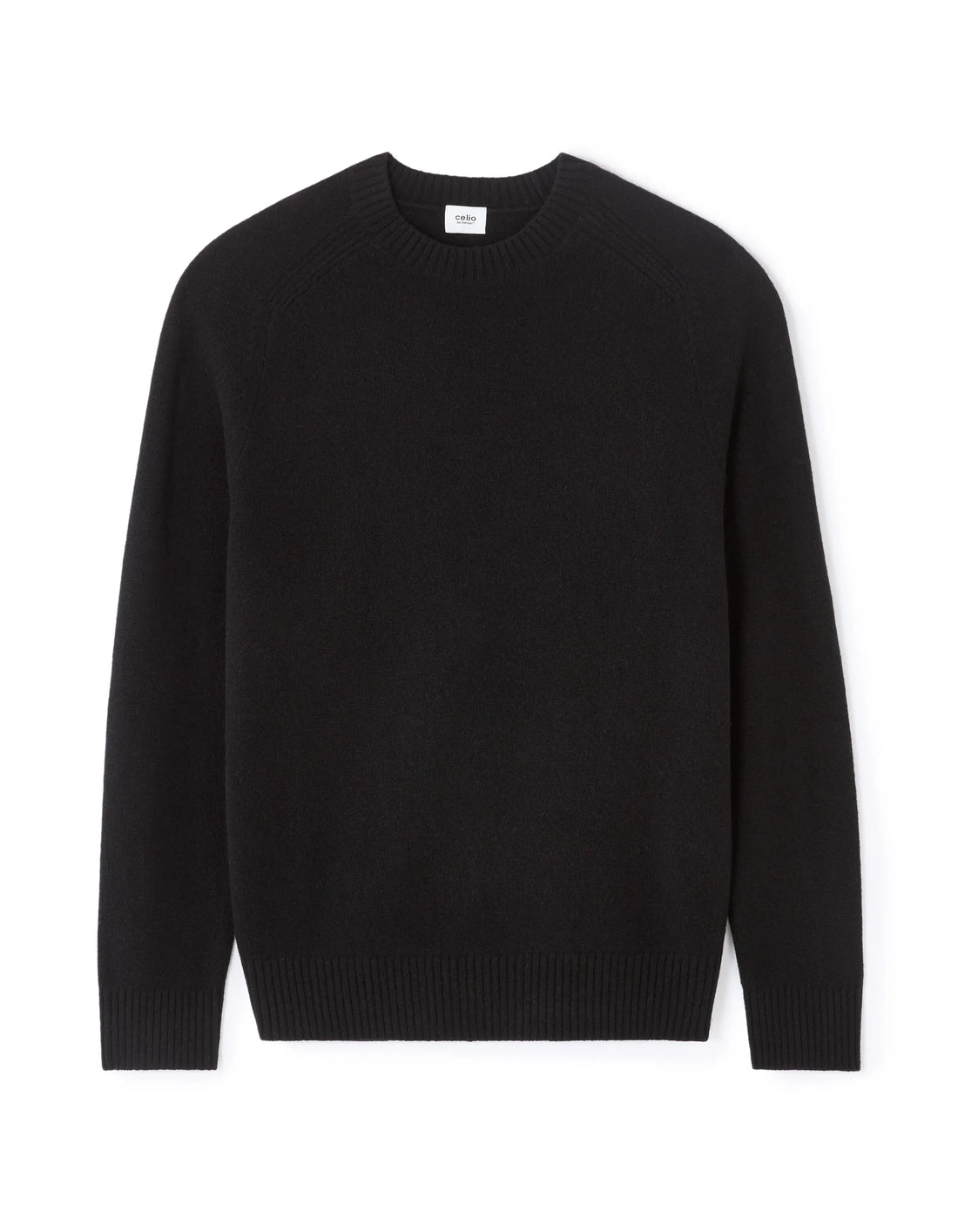 Celio_Black_100% Lambswool Crew Neck Sweater_CEWOOL_BLACK_01