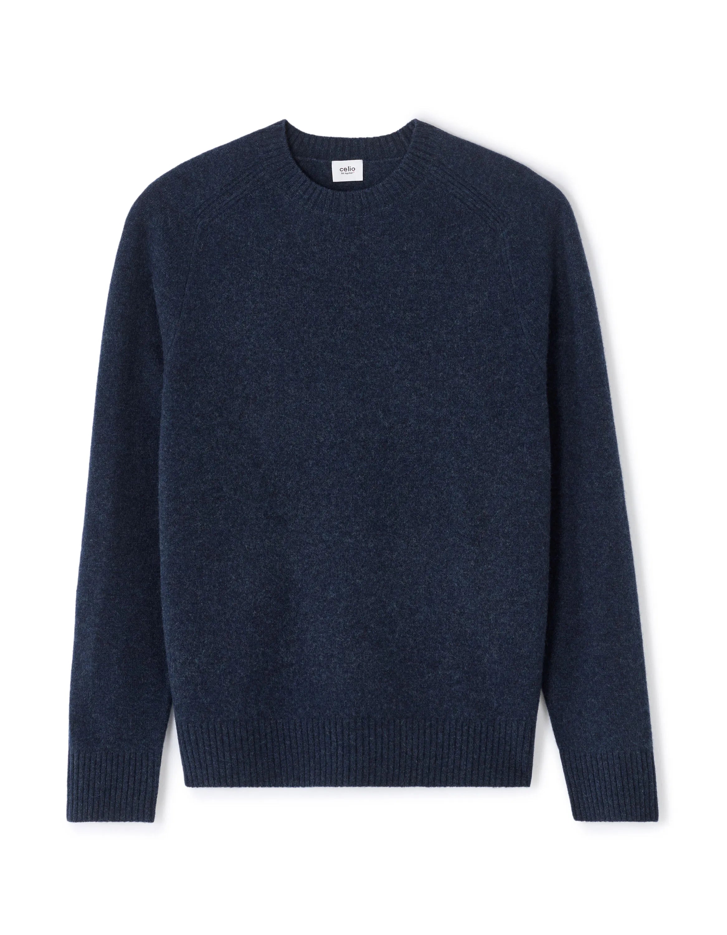 Celio_Indigo_100% Lambswool Crew Neck Sweater_CEWOOL_INDIGO_01