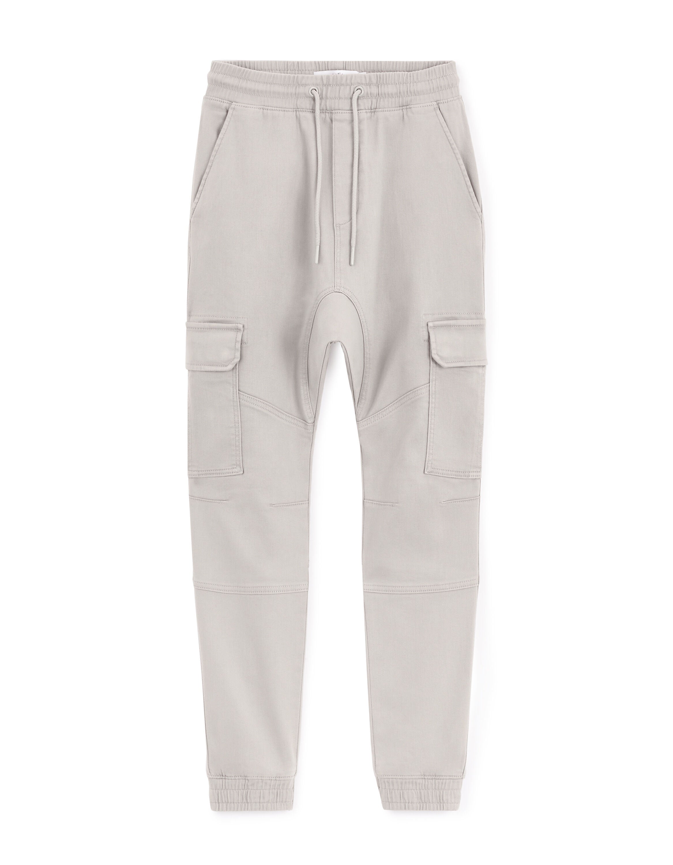 Celio_Grey Slim Cargo Pants 100% Stretch Cotton_COKIT4_GREY E25_05