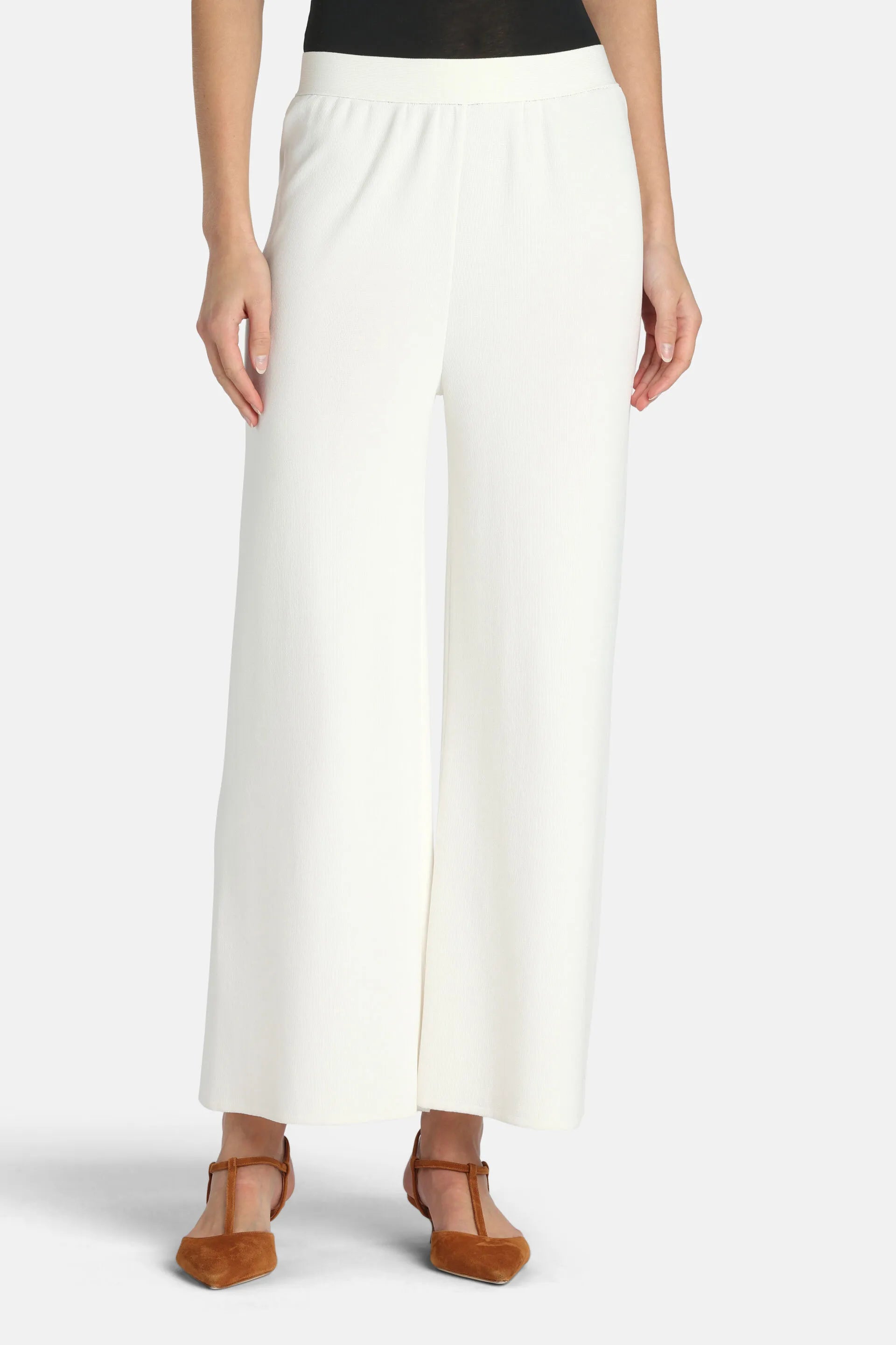 Luisa Spagnoli Tabacco Women Concilio - Knit Trousers SKU: CONCILIO B_2202 Image 01