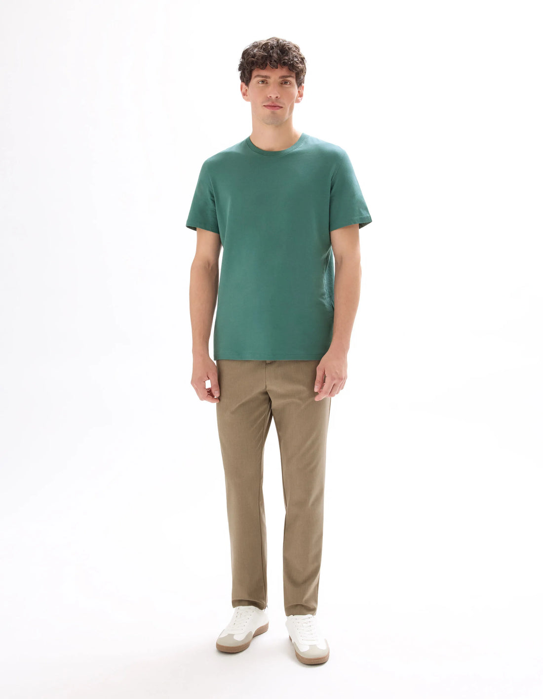 Celio_Beige Clair_24H Slim Stretch 7/8 Pants_COSMART2L_BEIGE CLAIR_01