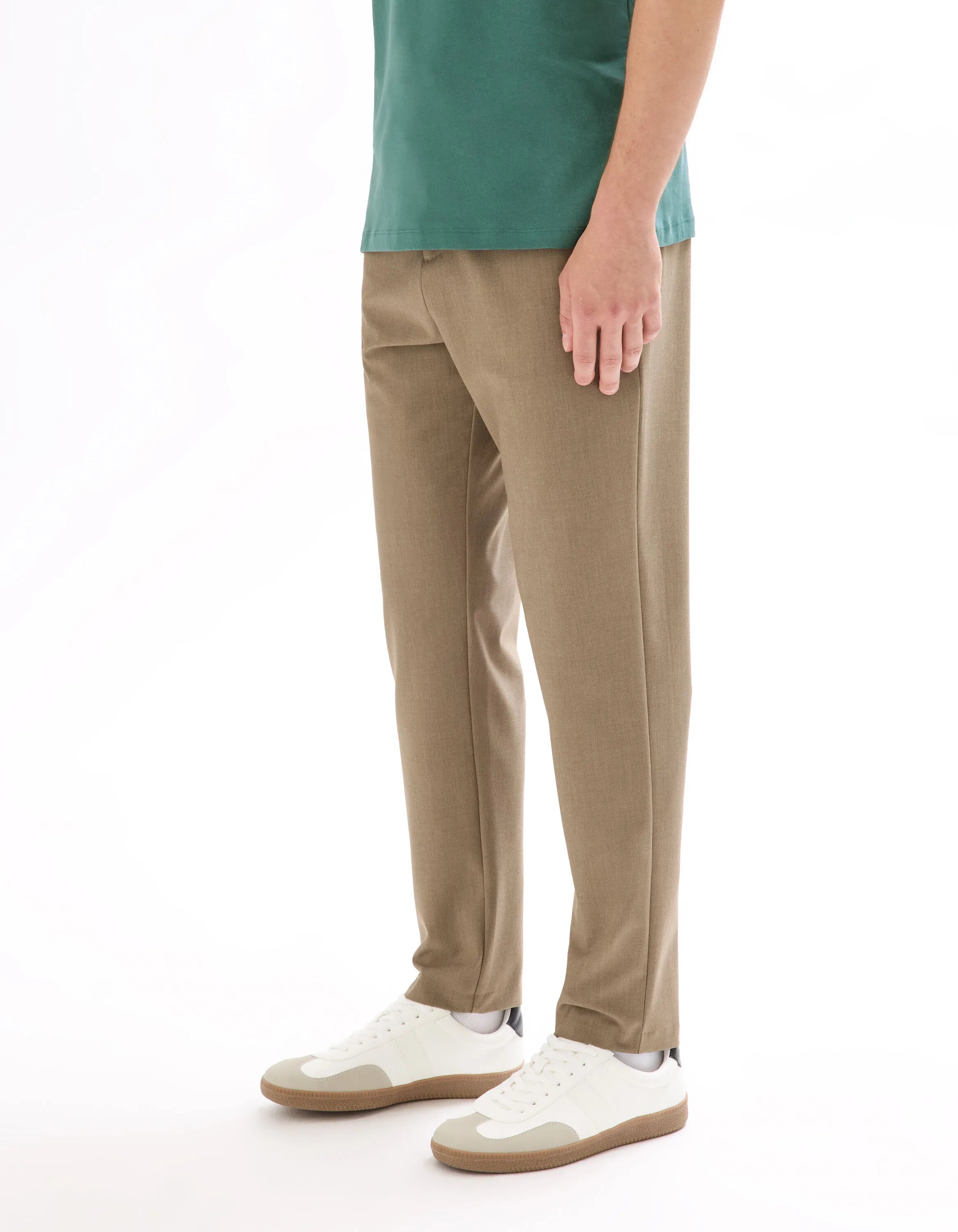 Celio_Beige Clair_24H Slim Stretch 7/8 Pants_COSMART2L_BEIGE CLAIR_04