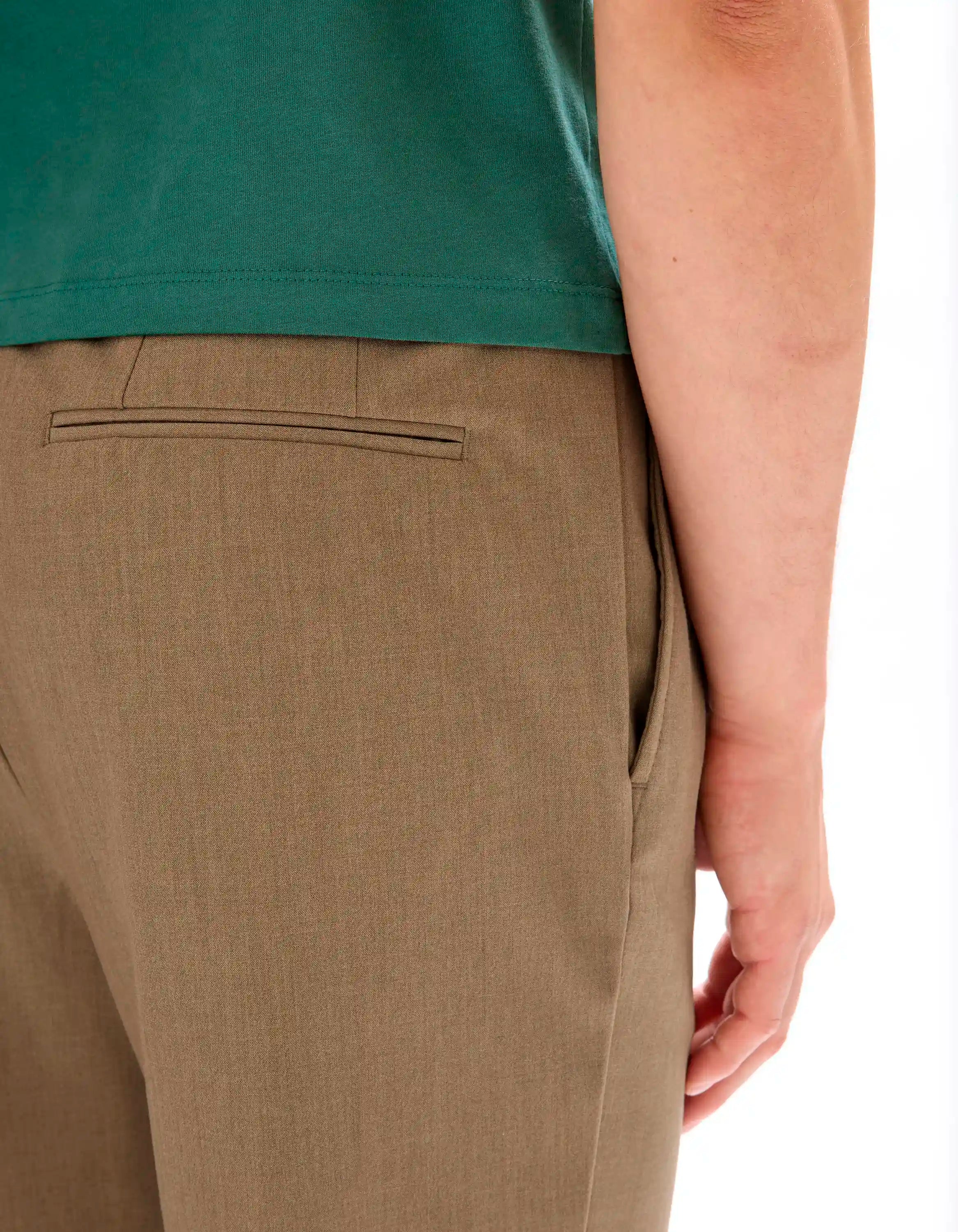 Celio_Beige Clair_24H Slim Stretch 7/8 Pants_COSMART2L_BEIGE CLAIR_05