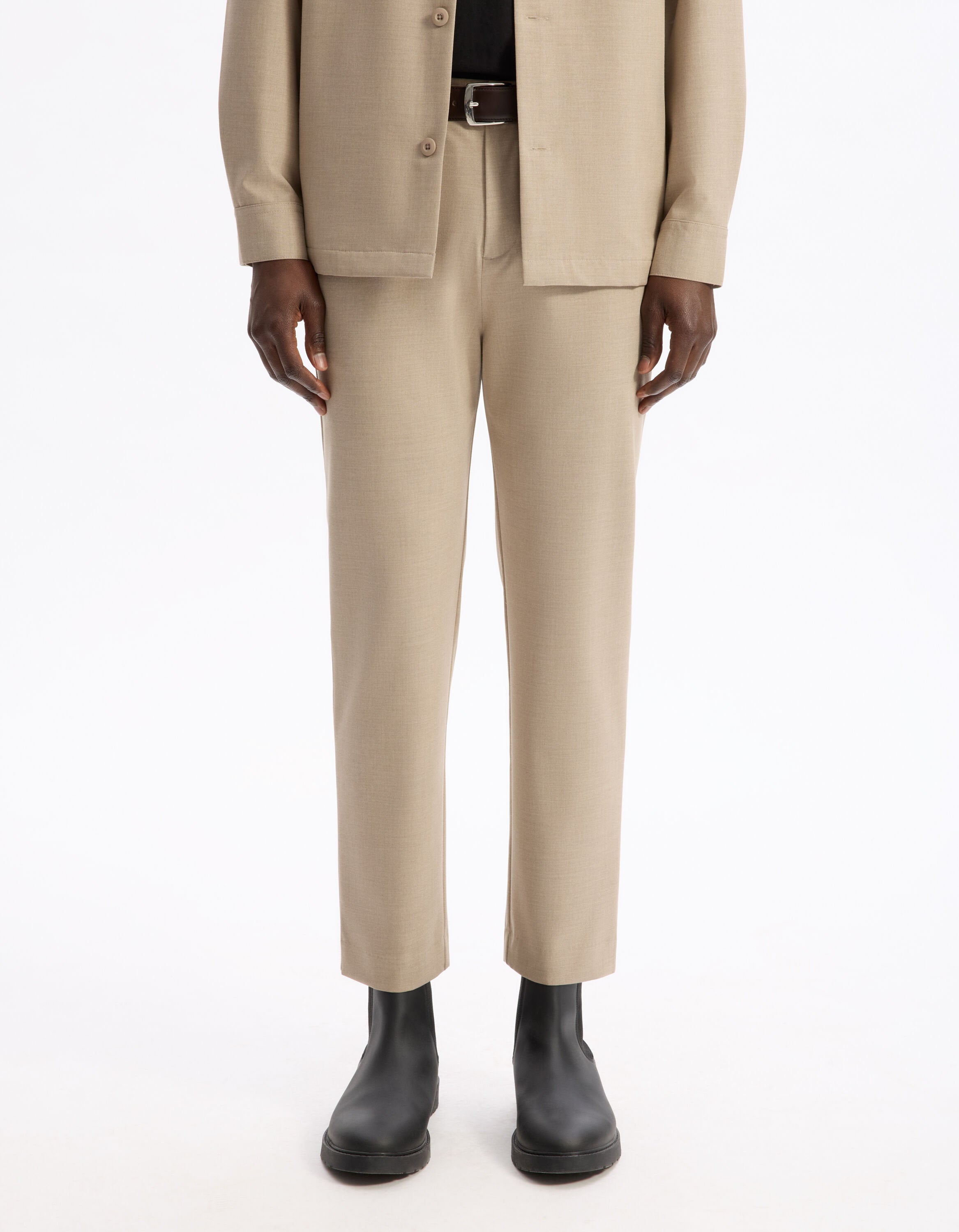 Celio_Beige 24H Stretch Pants_COSMART_BEIGE FONCE_02