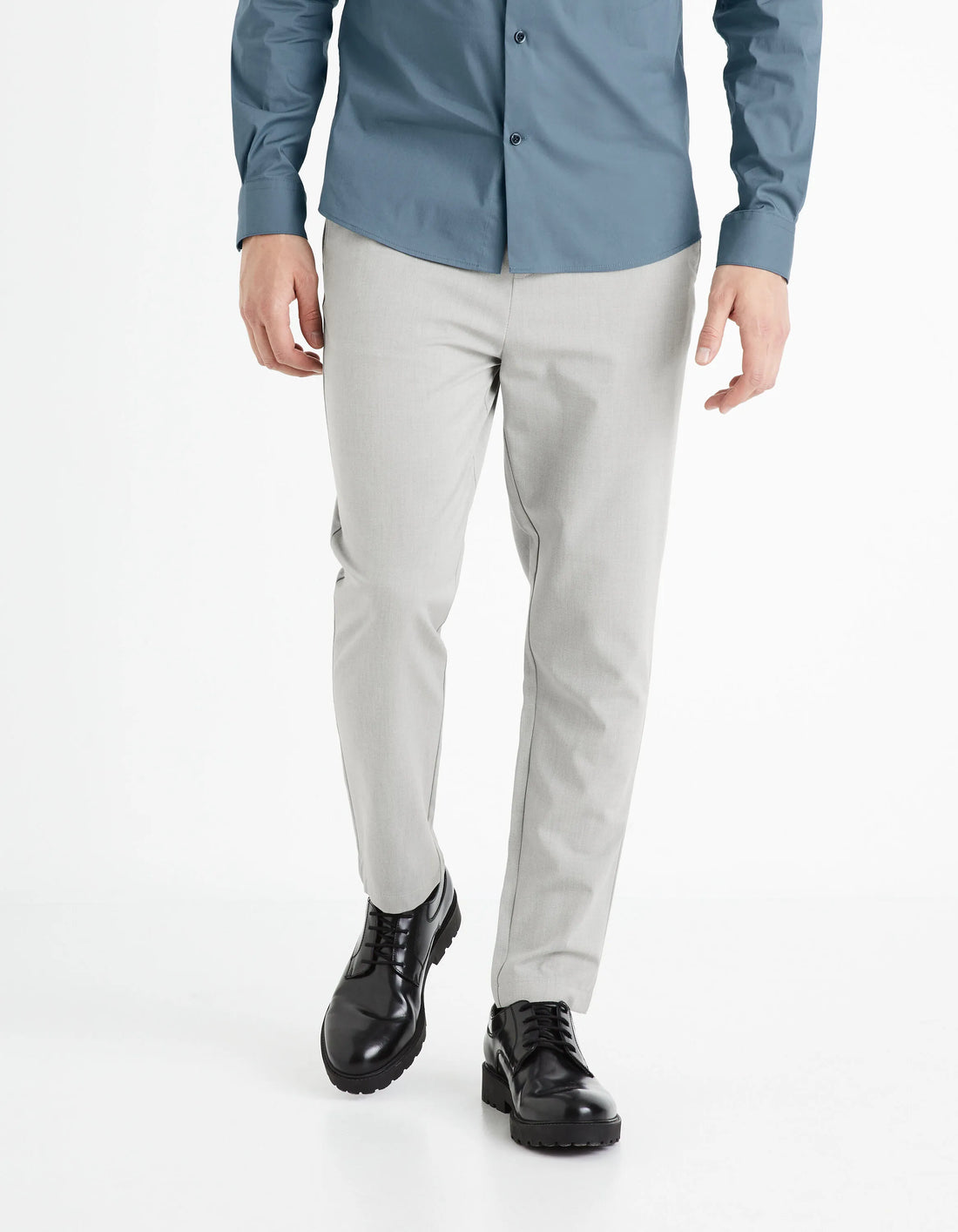 Celio_Grey_24H Slim Stretch 7/8 Pants_COSMART_GREY_02