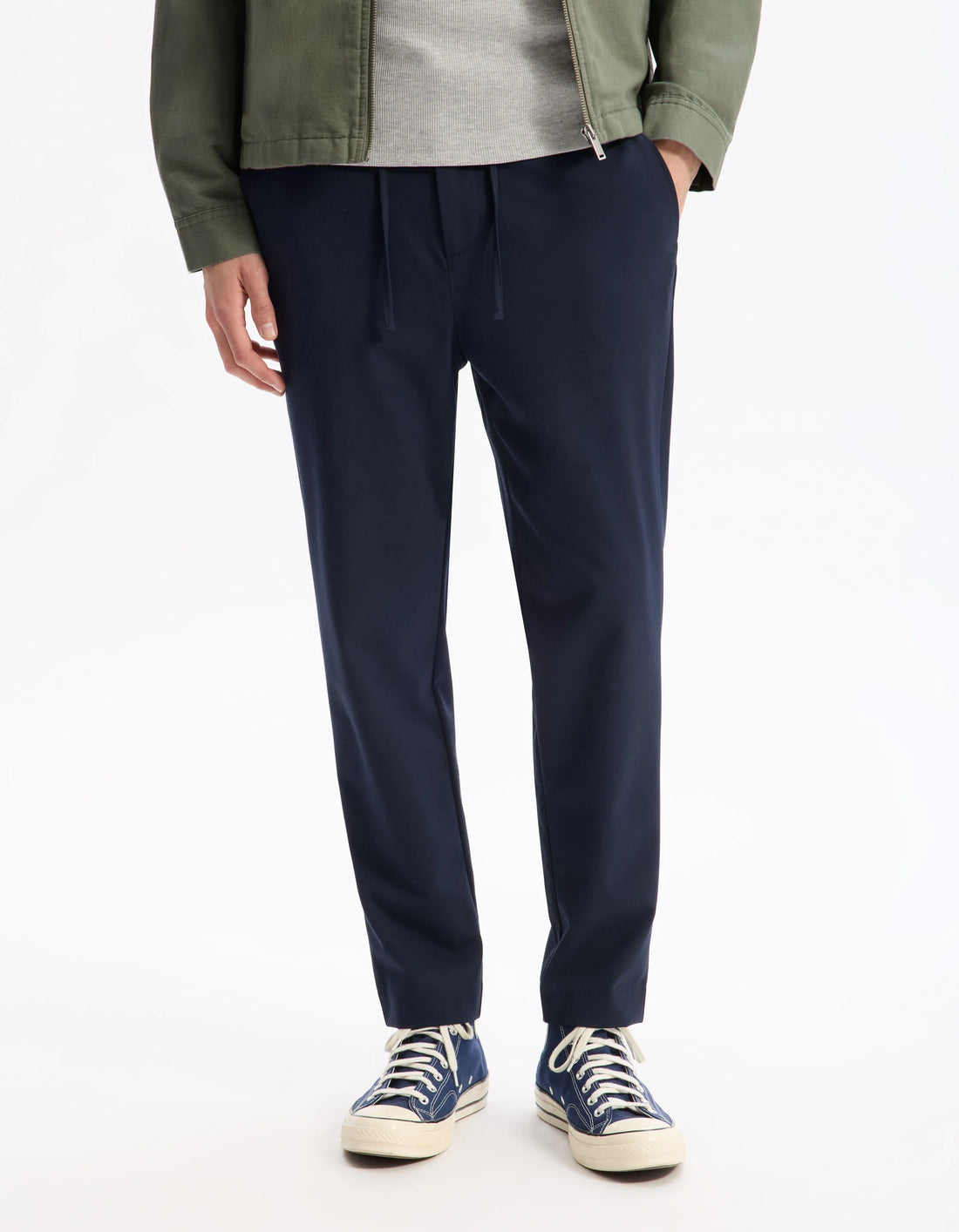 Celio_Marine_24H Slim Stretch 7/8 Pants_COSMART_MARINE_02