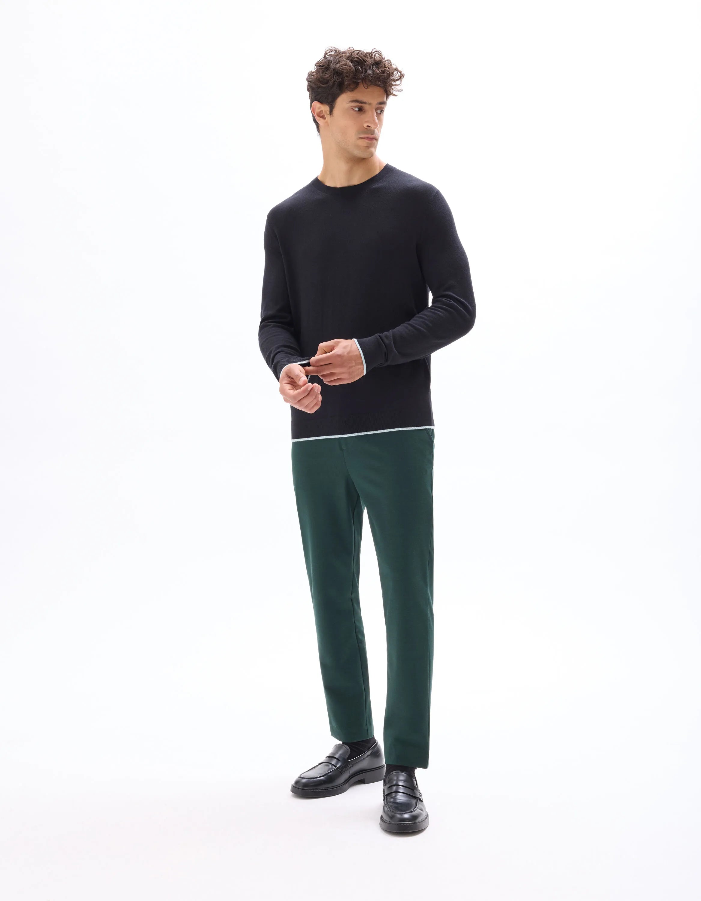 Celio_Vert Fonce_24H Slim Stretch 7/8 Pants_COSMART_VERT FONCE_01