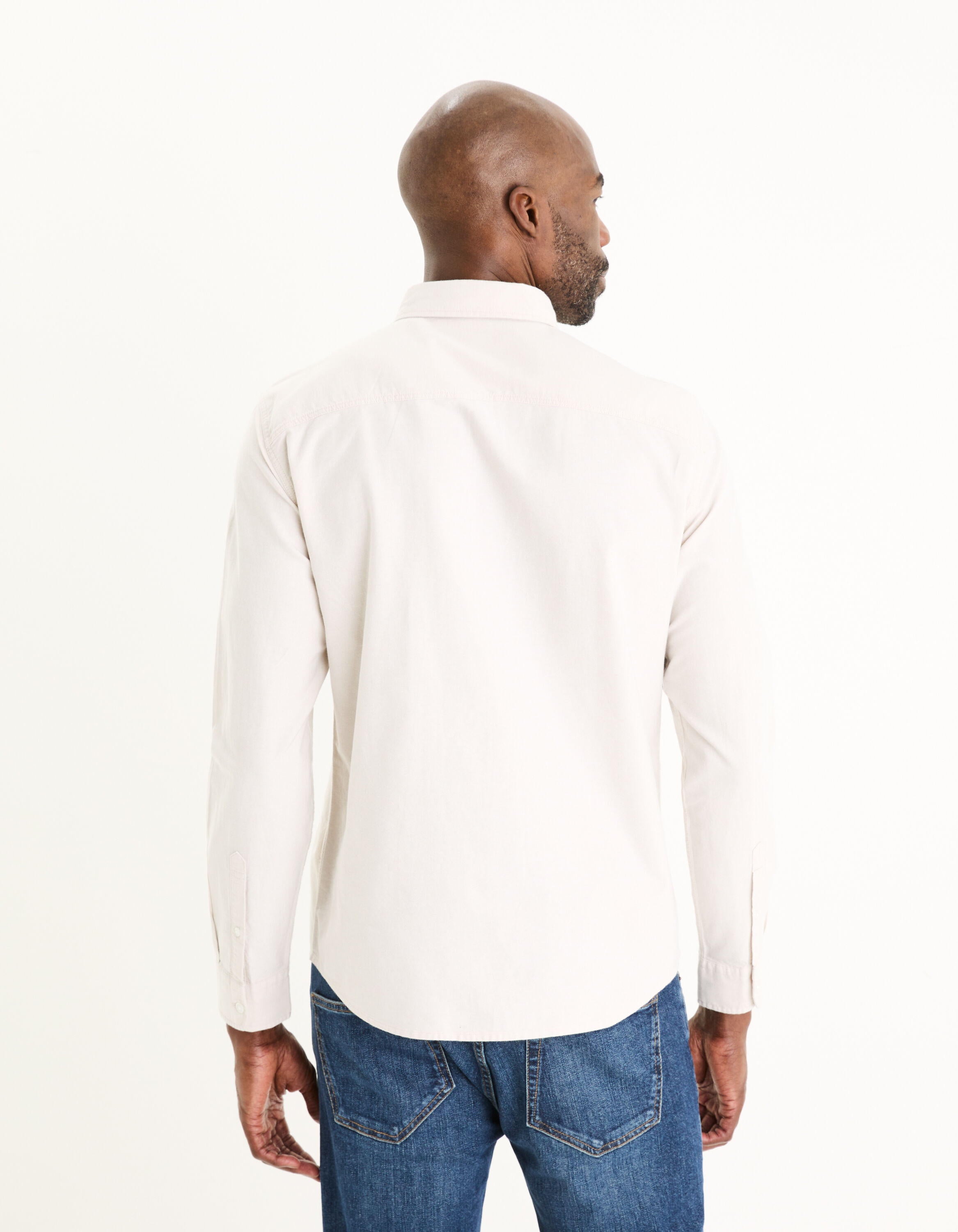 Regular Shirt 100% Cotton Oxford_DAXFORD_BEIGE 07_04