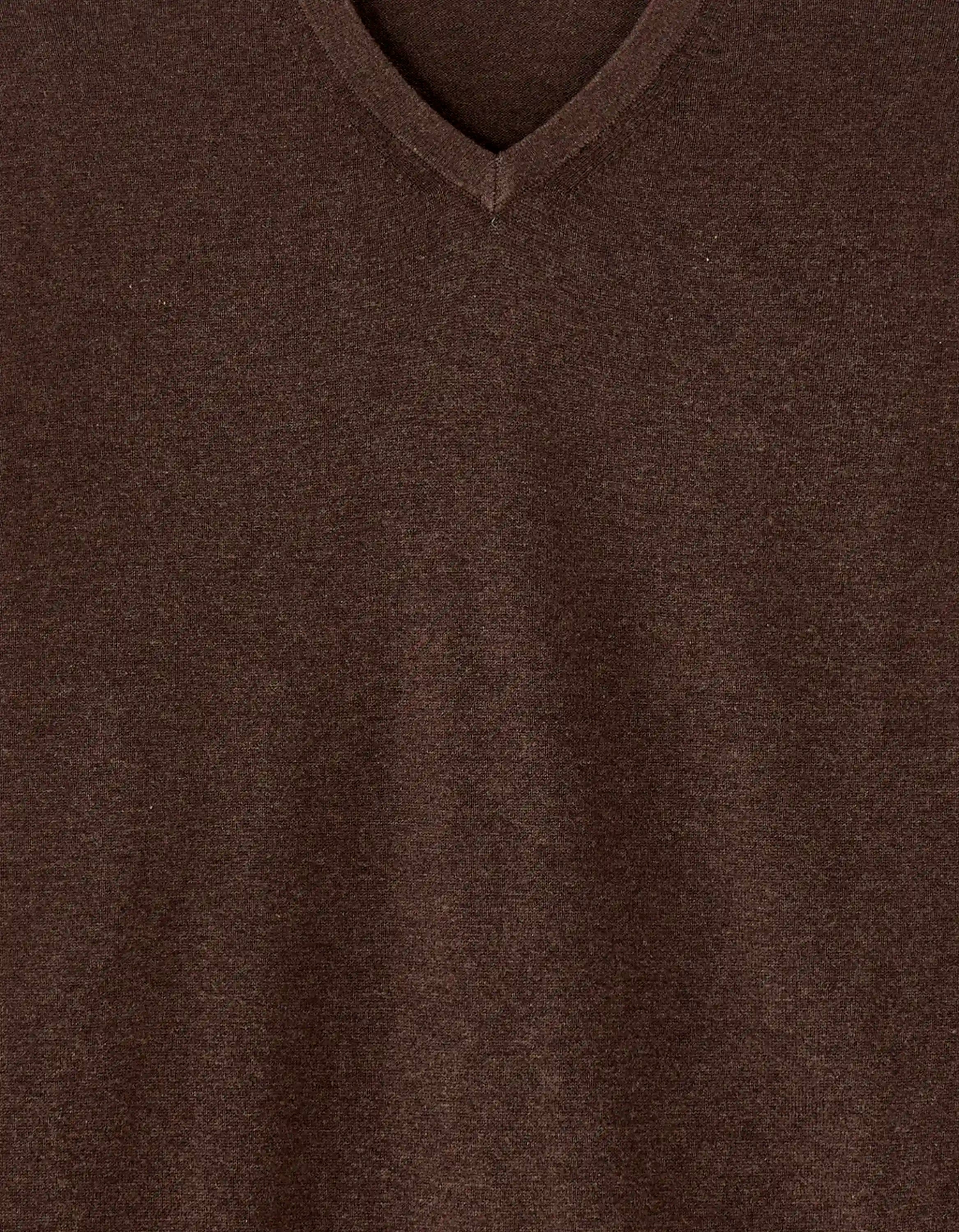 Celio_Dark Brown_100% Cotton V-Neck Sweater_DECOTONV_DARK BROWN_05