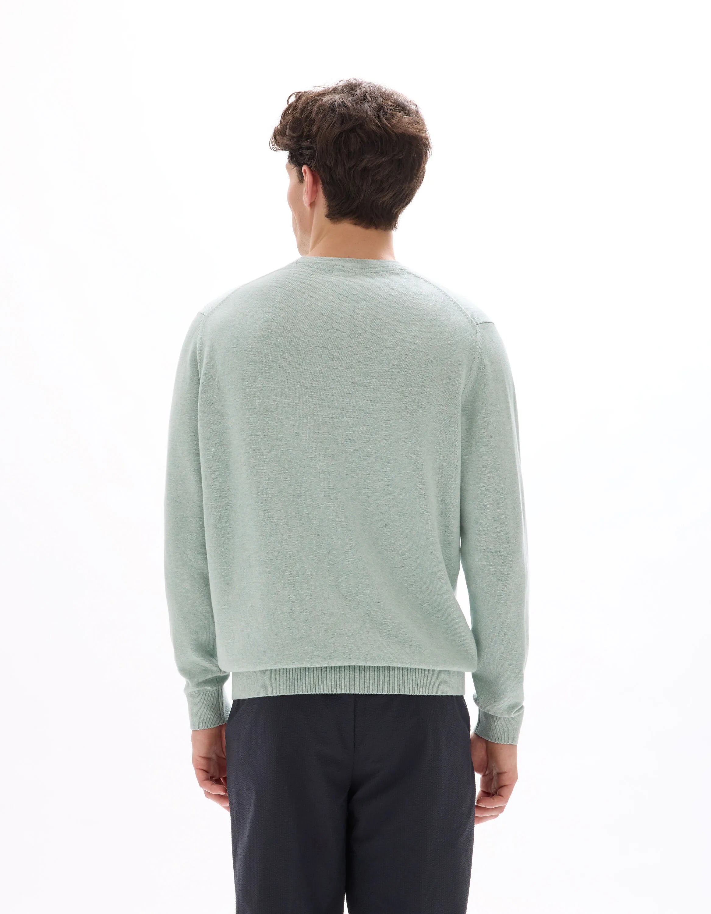 Celio_Celadon Mel_Round Neck Sweater 100% Cotton_DECOTON_CELADON MEL_03
