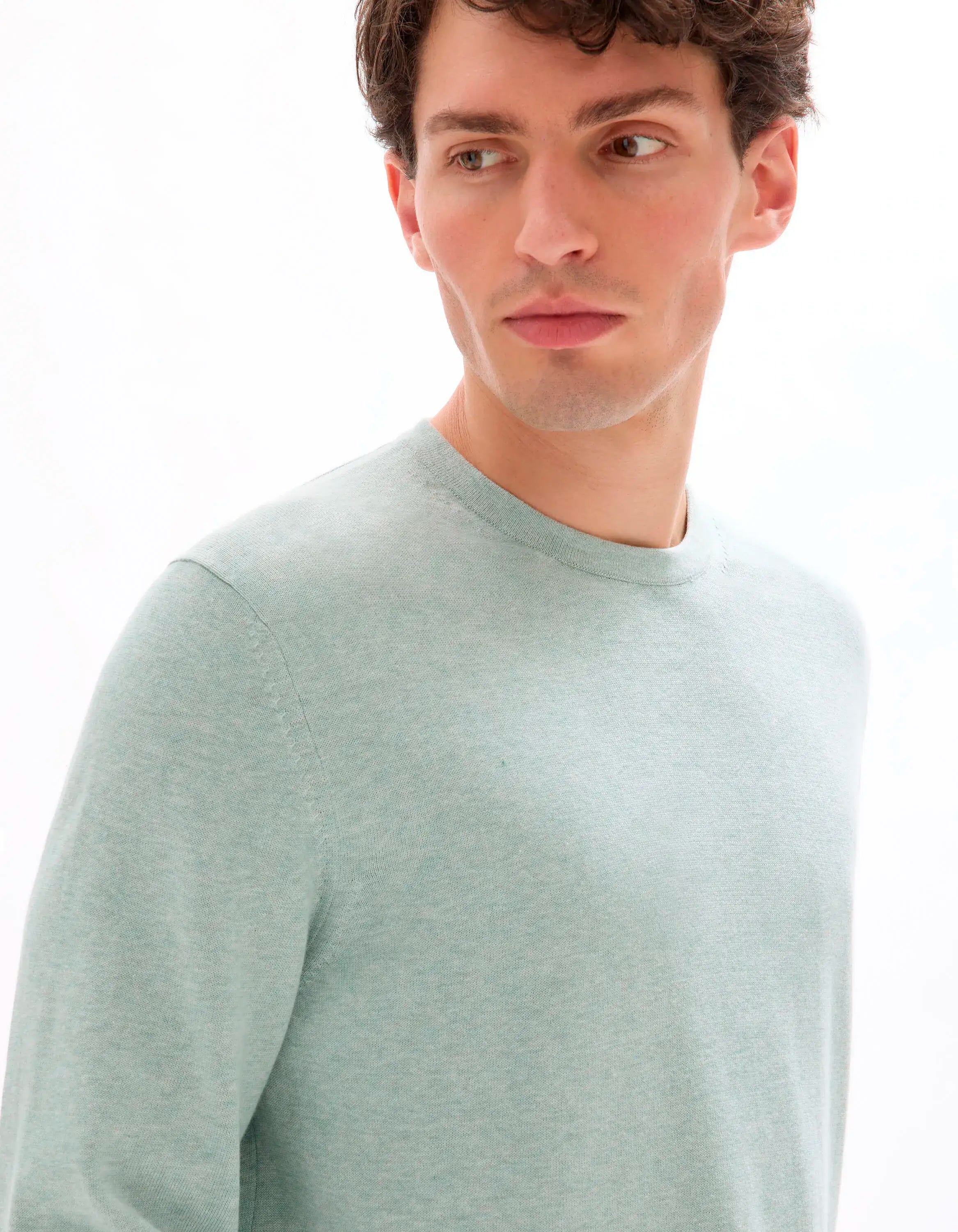 Celio_Celadon Mel_Round Neck Sweater 100% Cotton_DECOTON_CELADON MEL_04