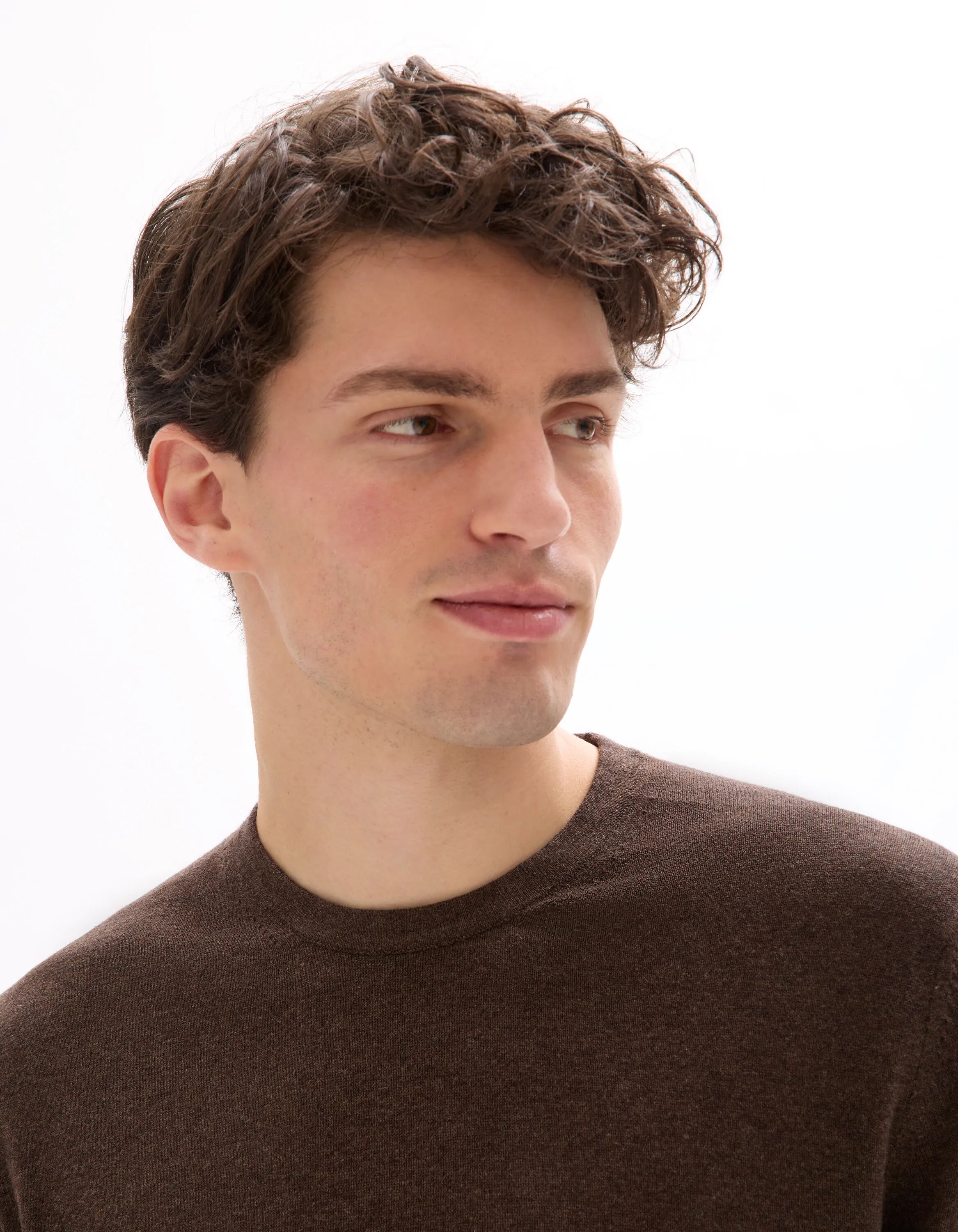 Celio_Dark Brown_100% Cotton Crew Neck Sweater_DECOTON_DARK BROWN_04