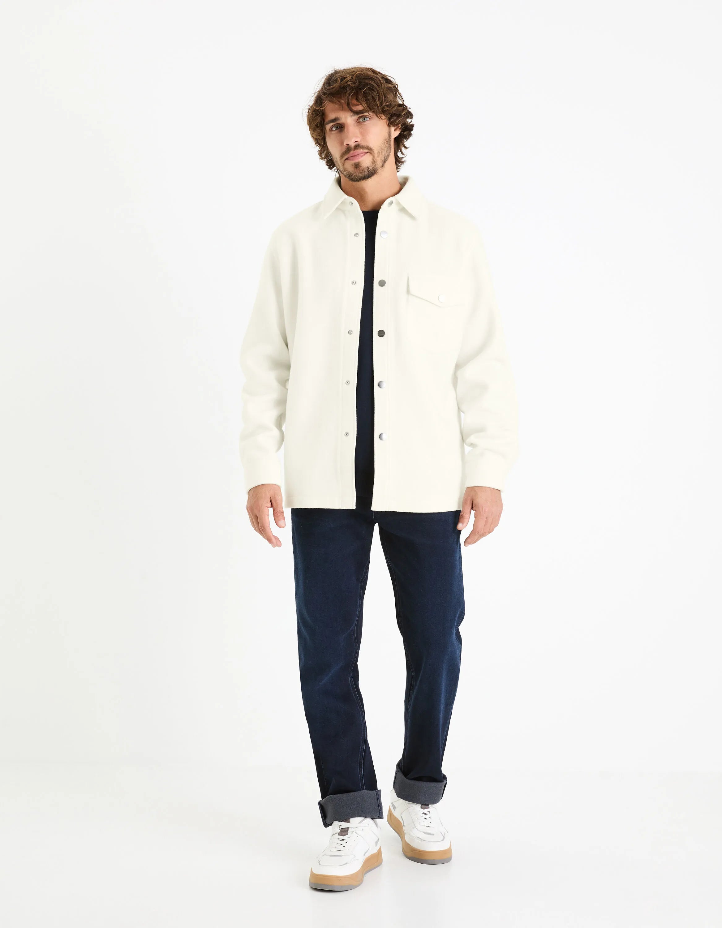 Celio_Navy_100% Cotton Crew Neck Sweater_DECOTON_NAVY_02