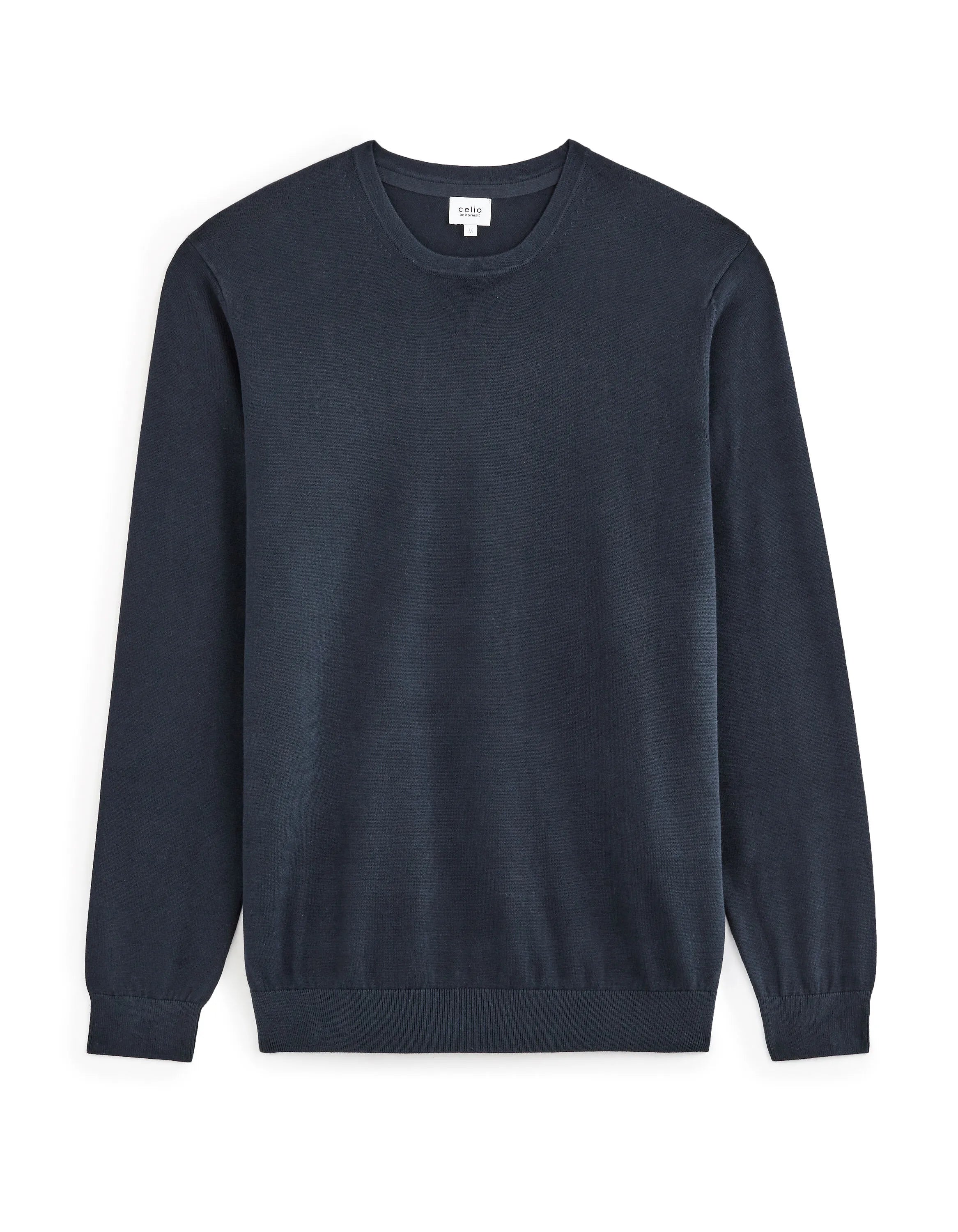 Celio_Navy_100% Cotton Crew Neck Sweater_DECOTON_NAVY_04