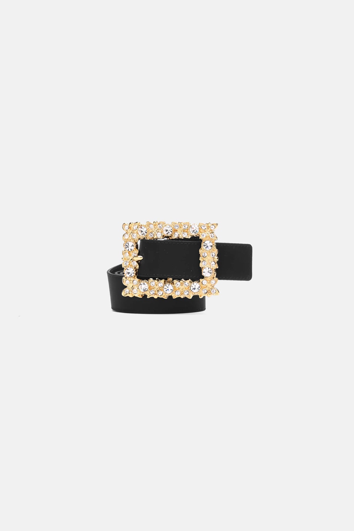 Luisa Spagnoli Nero/Oro/Nickel Women Dedicata - Crystal-Embellished Belt SKU: DEDICATA_0101 0002 0001 Image 03