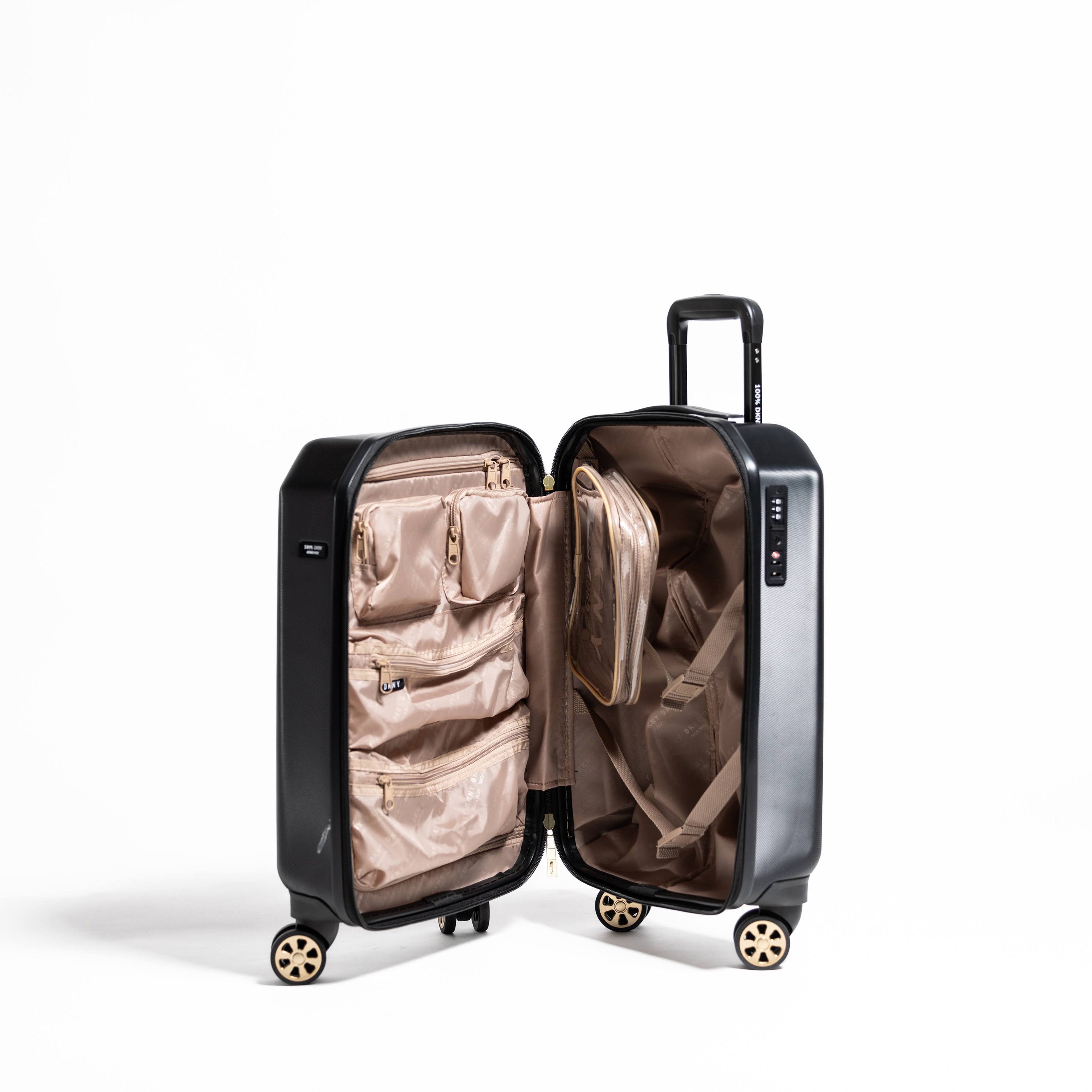 DKNY Black Cabin Luggage_DH118CC4_BLK_02