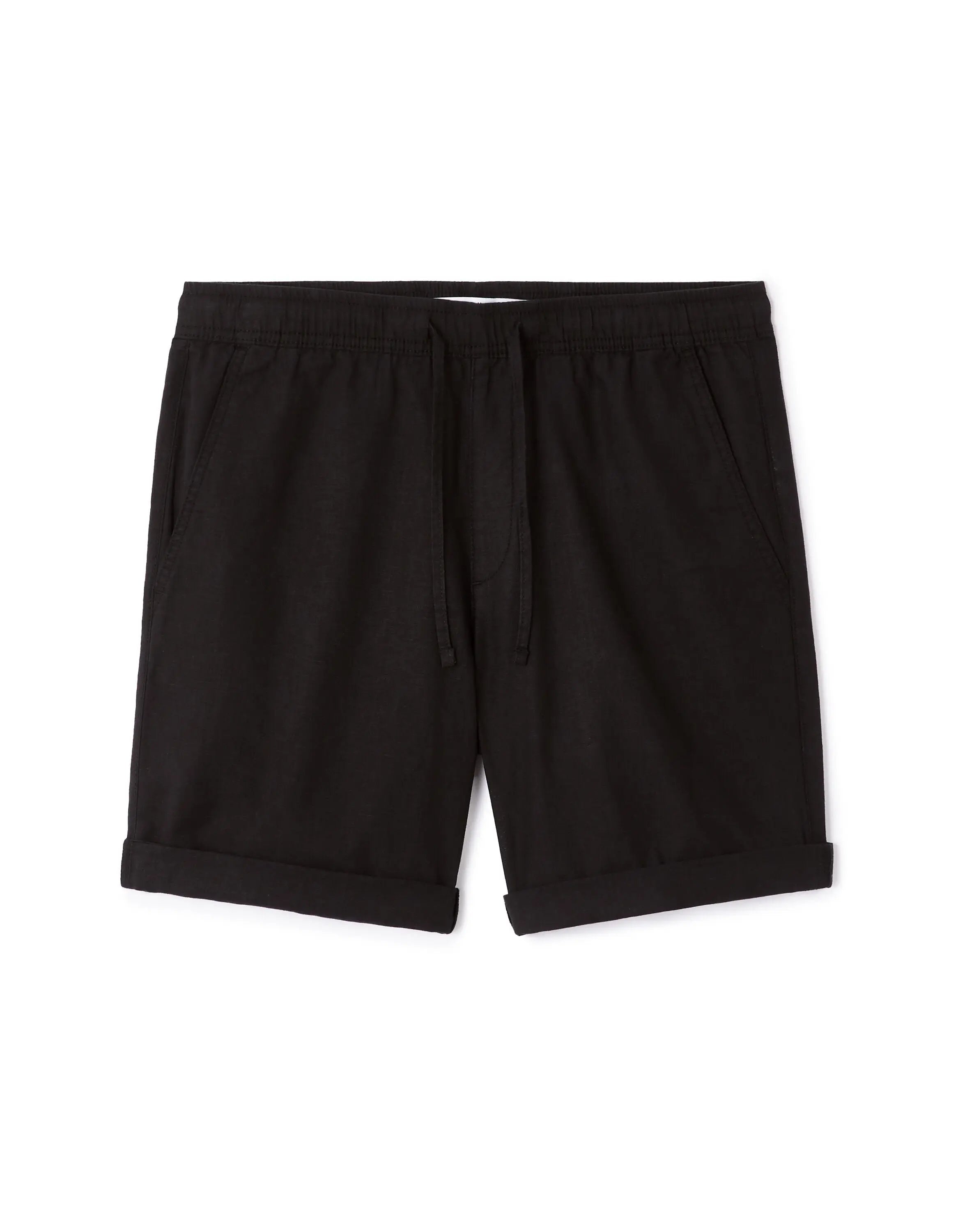 Celio_Cotton Blend Bermuda Shorts - Black_DOLINCOBM_BLACK_05