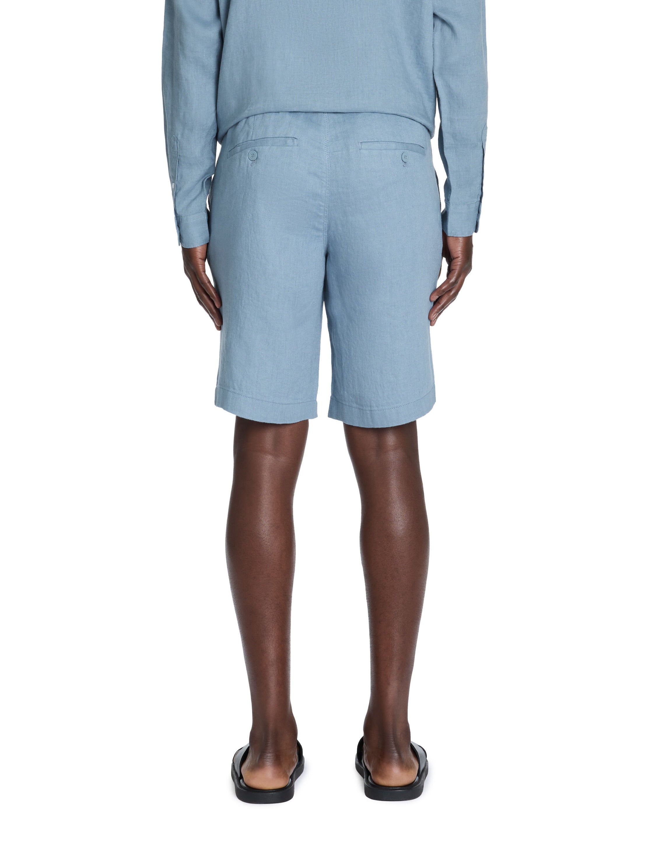 Celio_Blue Bermuda Shorts 100% Linen_DOLINUSBM_BLUE STORM_03