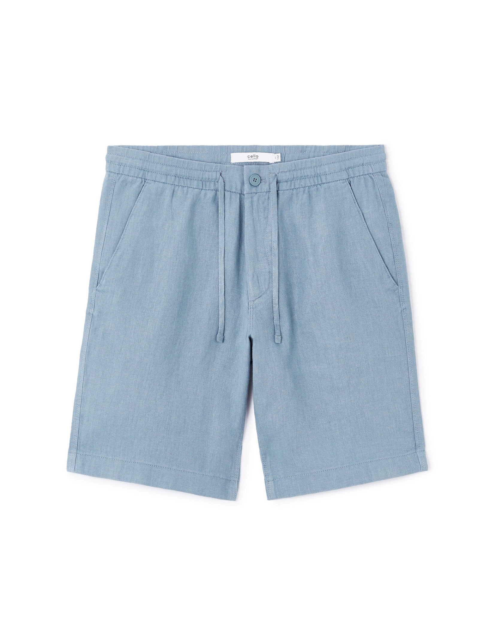 Celio_Blue Bermuda Shorts 100% Linen_DOLINUSBM_BLUE STORM_05