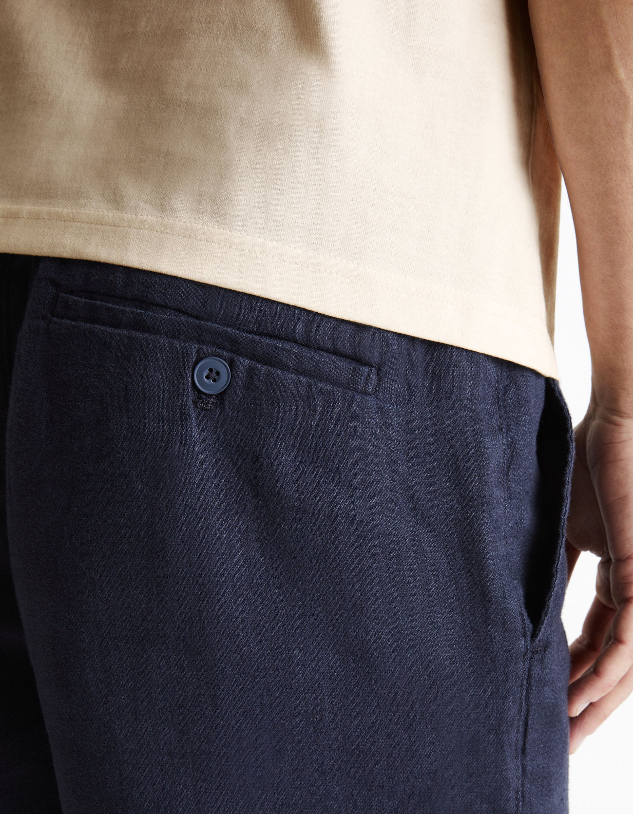 Celio_Navy Bermuda 100% Linen_DOLINUSBM_NAVY_05