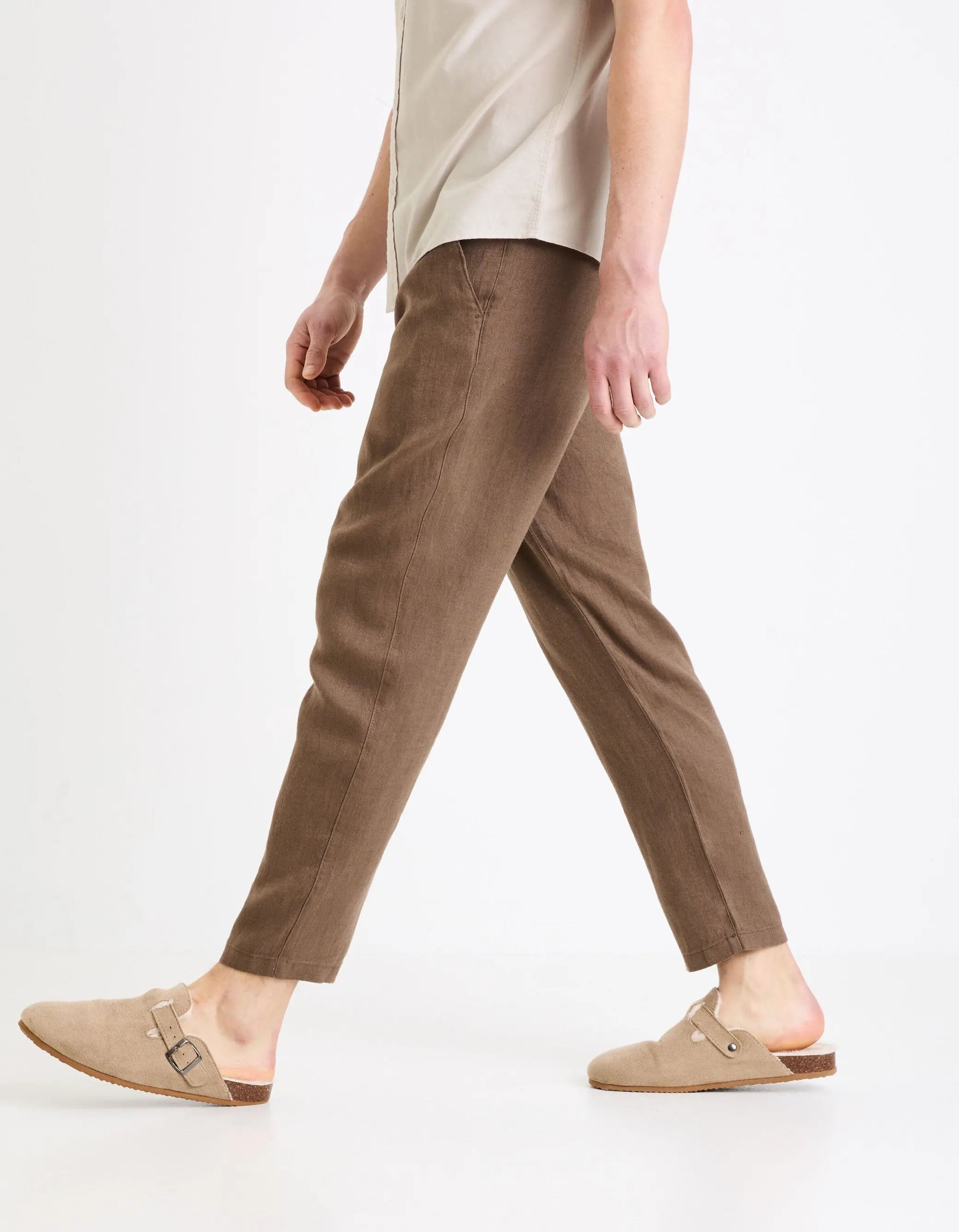 24H Pants 100% Linen_DOLINUS_BROWN_05