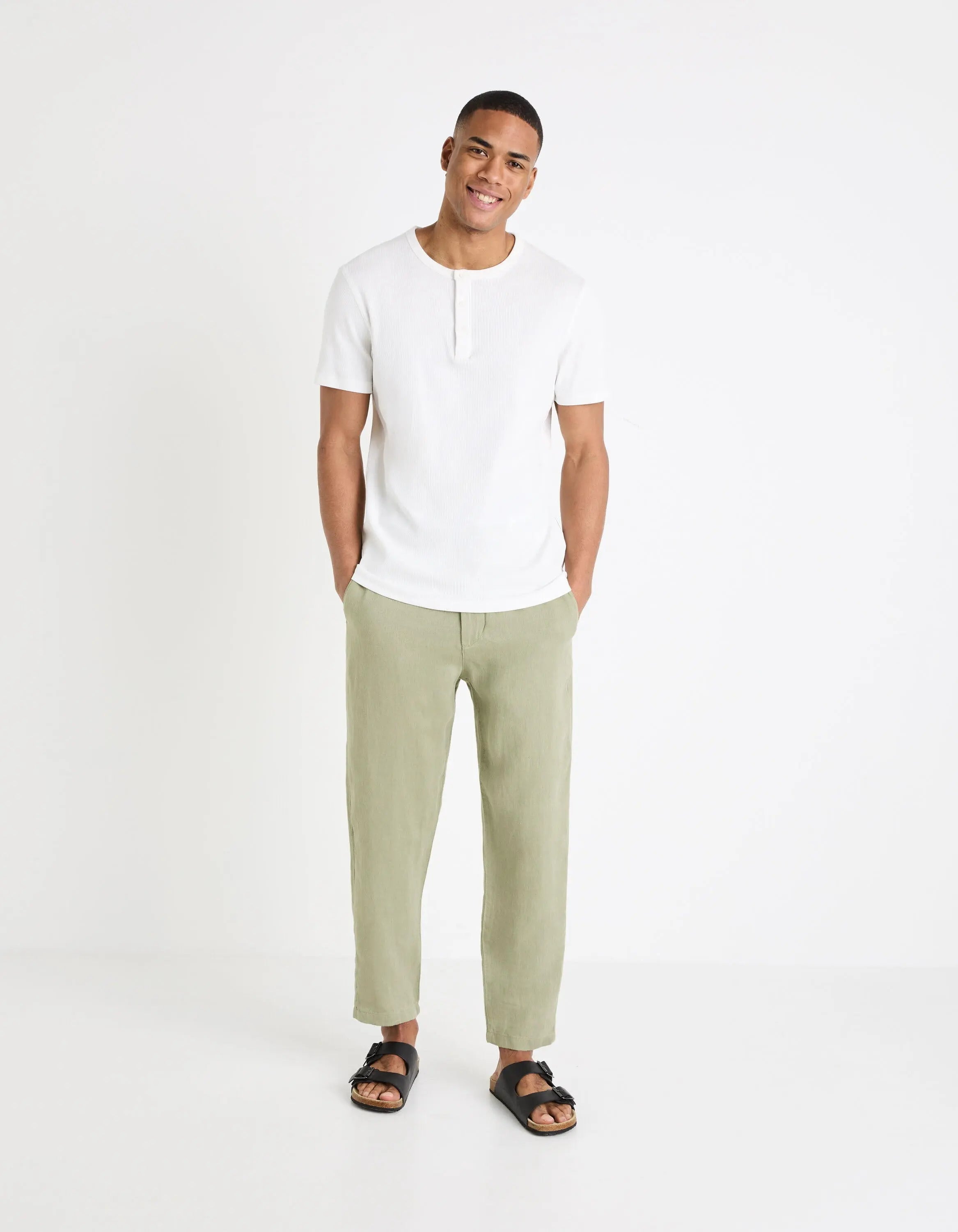 24H Pants 100% Linen_DOLINUS_VERT SAUGE_03