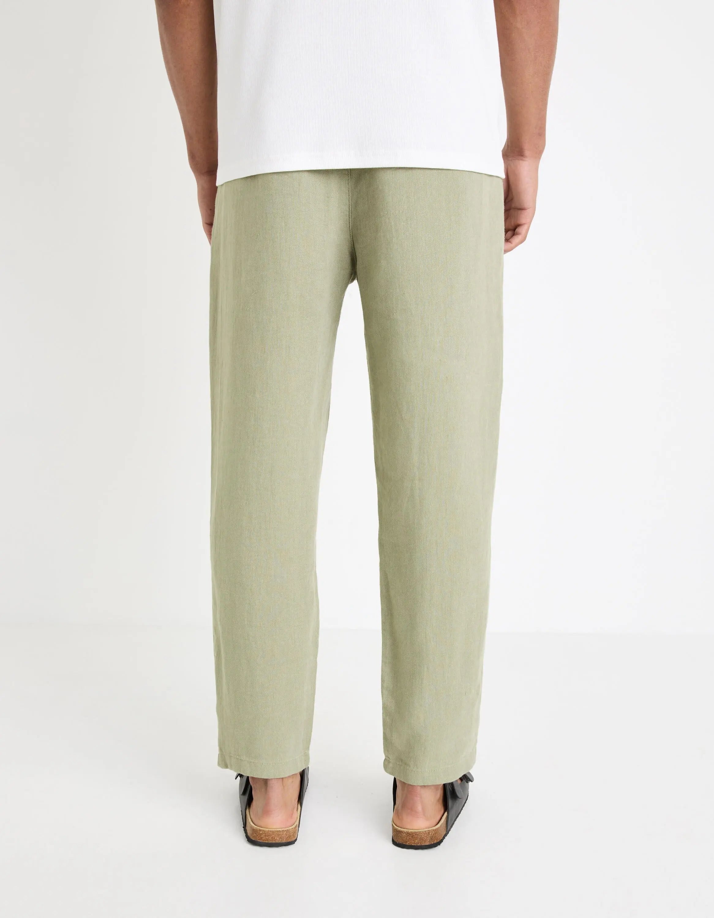 24H Pants 100% Linen_DOLINUS_VERT SAUGE_04