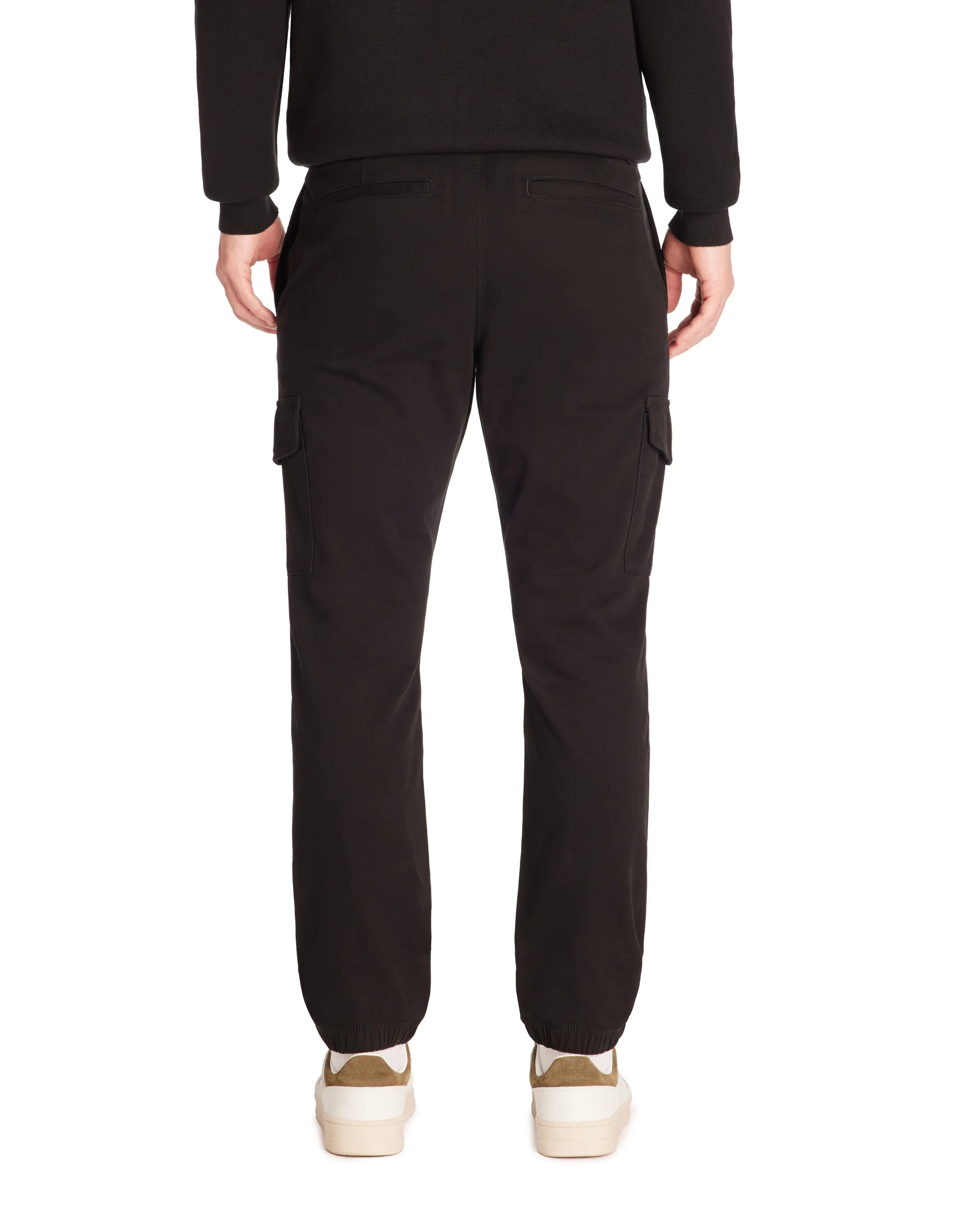 Celio_Black_Slim Stretch Cotton Cargo Pants_DOLYTE_BLACK_03