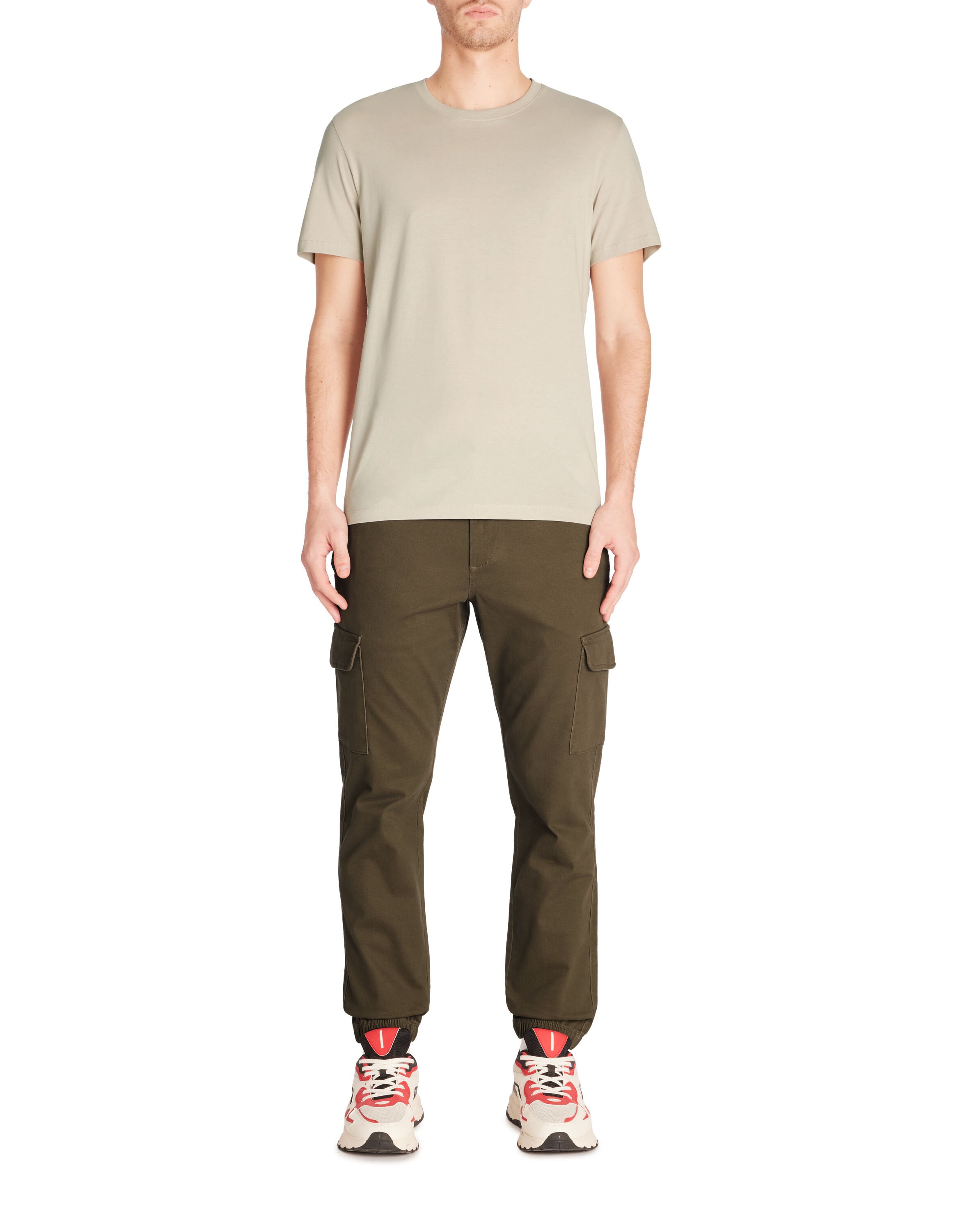 Celio_Slim Stretch Cotton Cargo Pants - Khaki_DOLYTE_KAKI E25_01