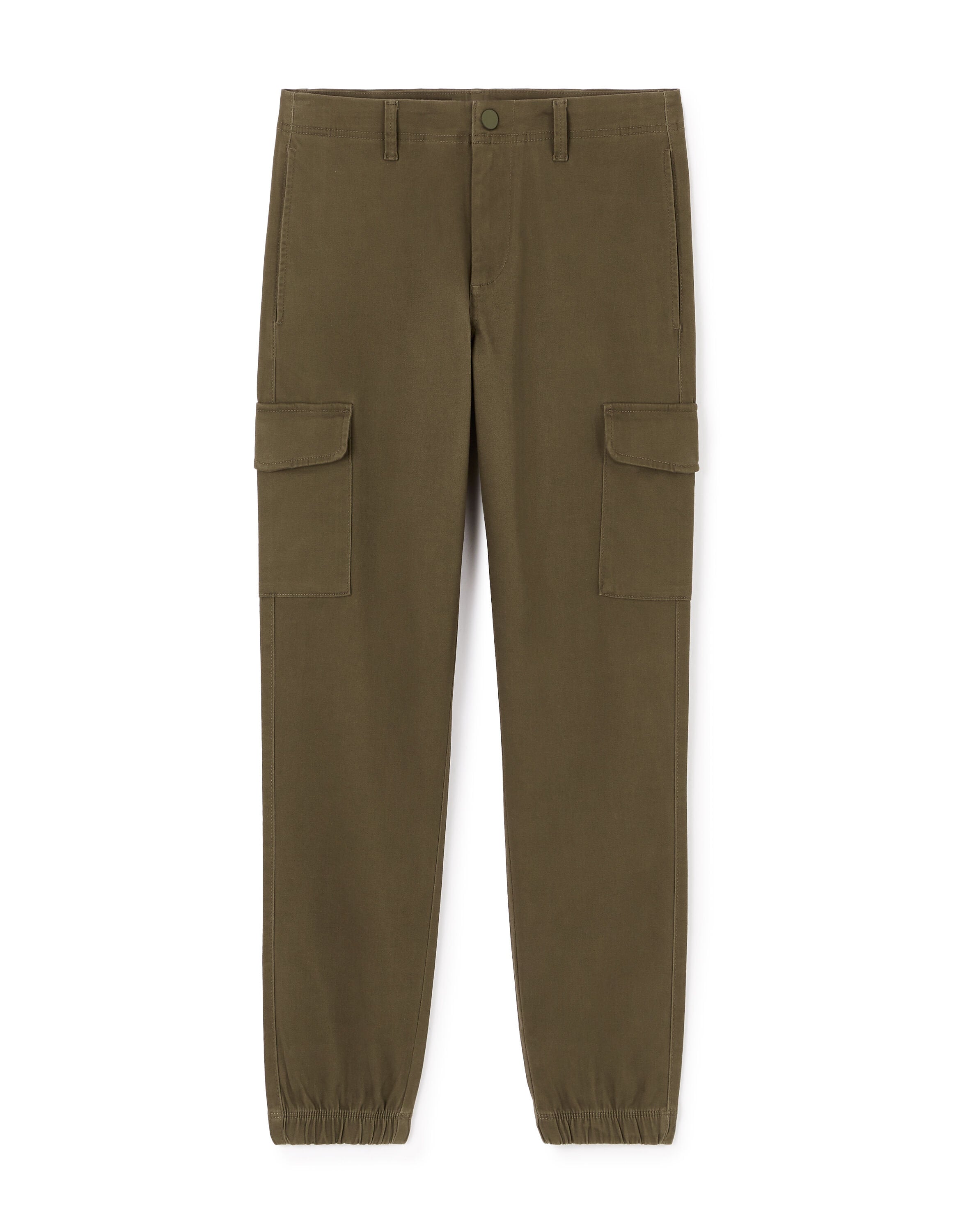Celio_Slim Stretch Cotton Cargo Pants - Khaki_DOLYTE_KAKI E25_03
