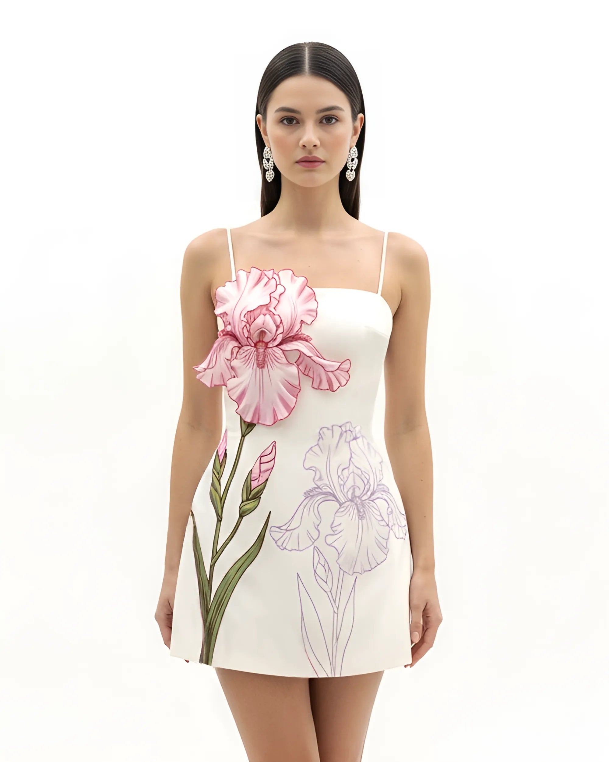 JW PEI_White_Iris AppliquŽ Mini Dress_DS1340-2_White_01