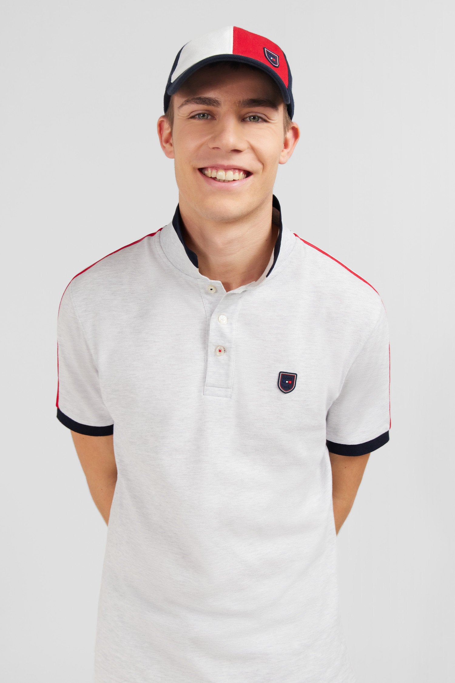 Grey Marled Short-Sleeved Polo Shirt_E24MAIPC0021_GRC7_03