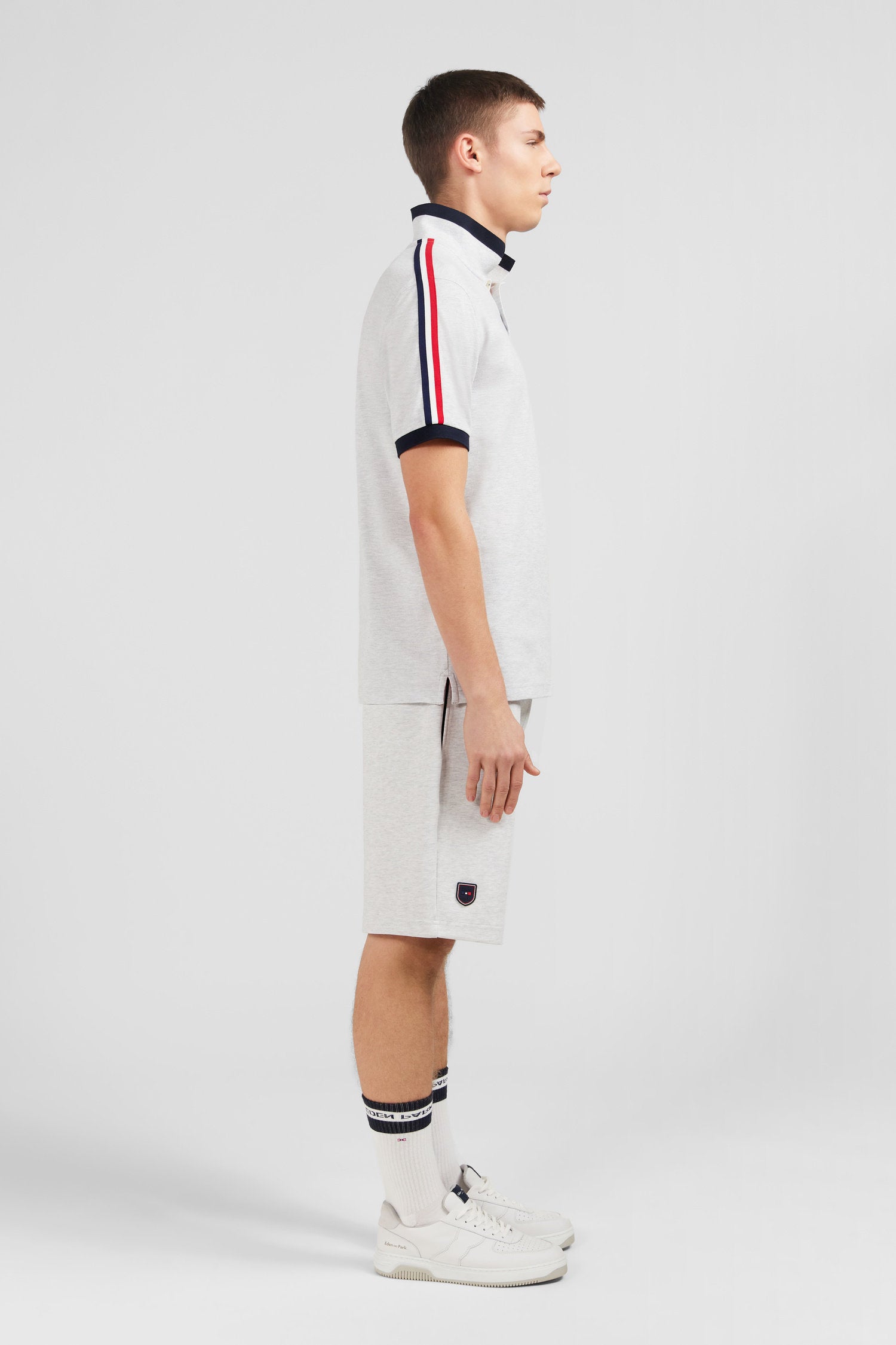 Grey Marled Short-Sleeved Polo Shirt_E24MAIPC0021_GRC7_08