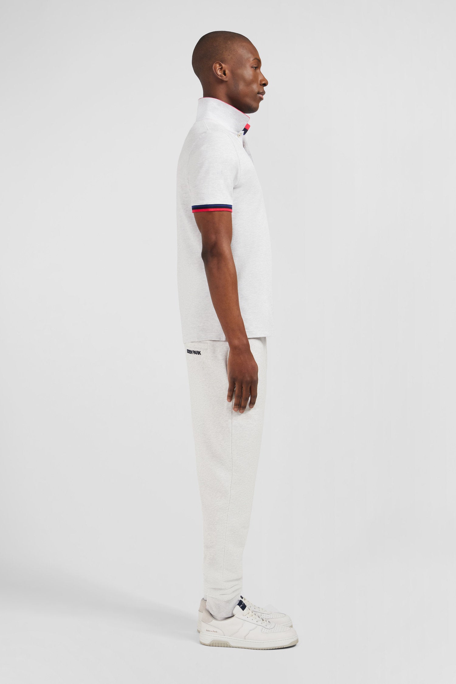 Grey Polo Shirt With Tricolour Details_E24MAIPC0035_GRC7_08