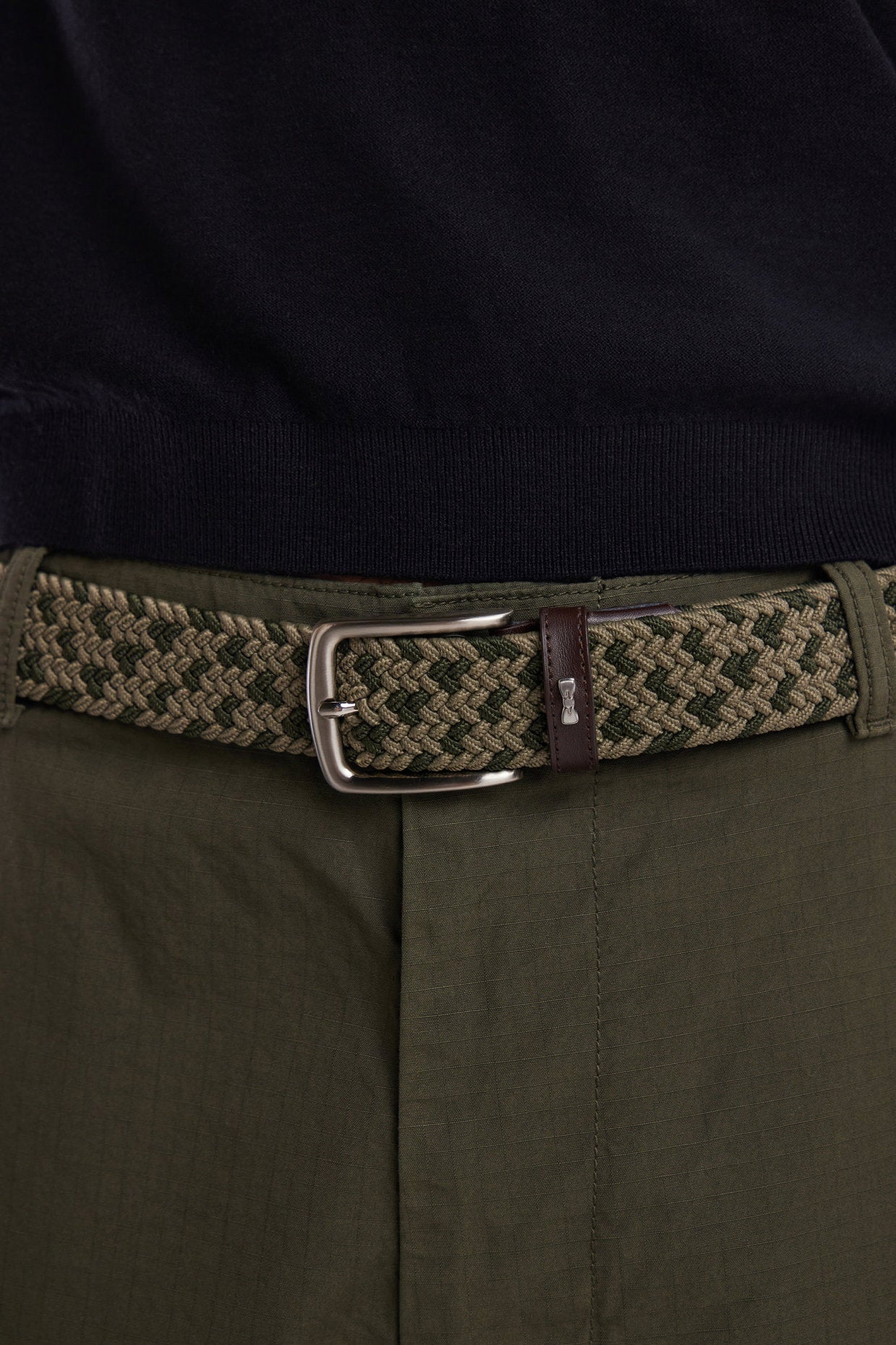 Eden Park_Khaki Elastic Rubber Blet_E25ACTCE0002_KAF5_01